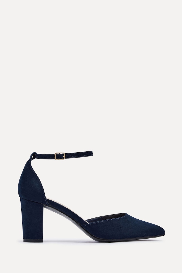 Linzi Blue Jude Closed Back Court Block Heels - Image 1 of 1
