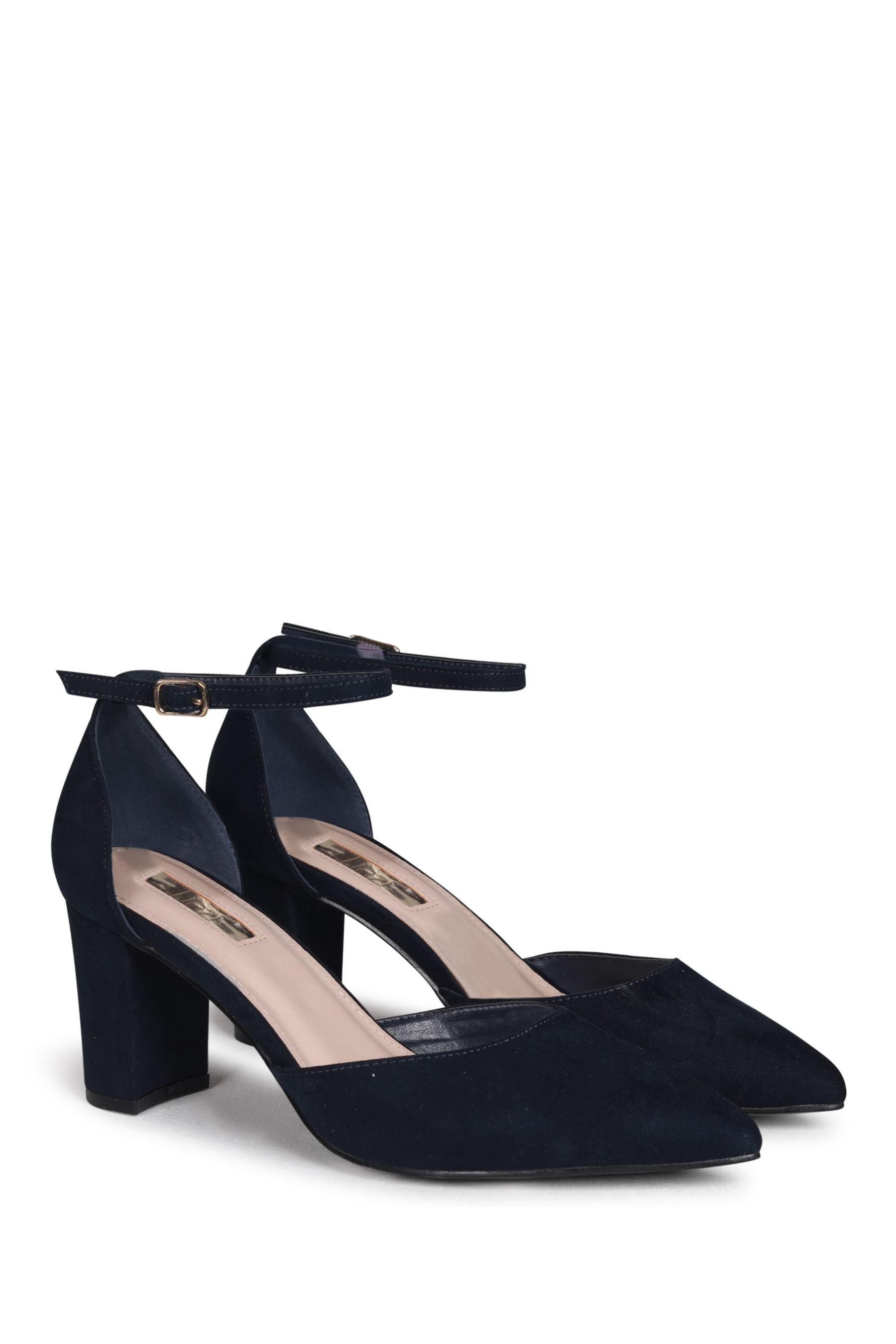 Buy Linzi Blue Jude Closed Back Court Block Heels from the Next UK ...