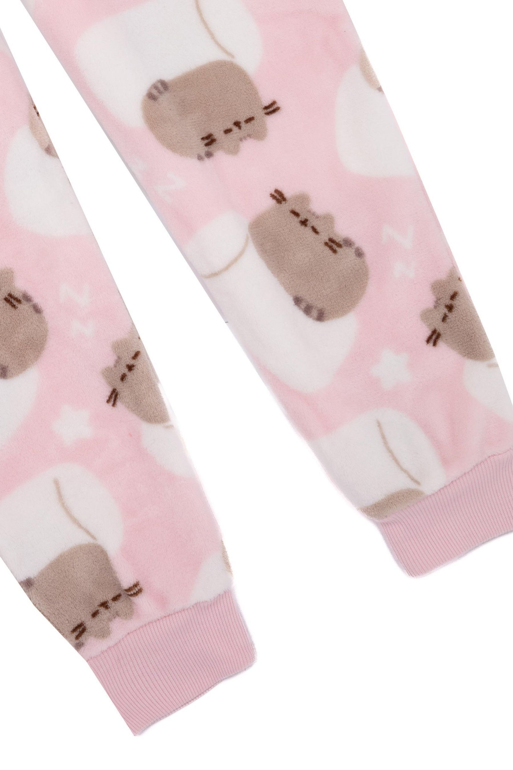 Pigiama Onesie Pusheen The Cat Per Ragazze - In Pile Con Cappuccio Sherpa E Zip | Taglie 9-14 Anni | Rosa E Marrone - Foto 10