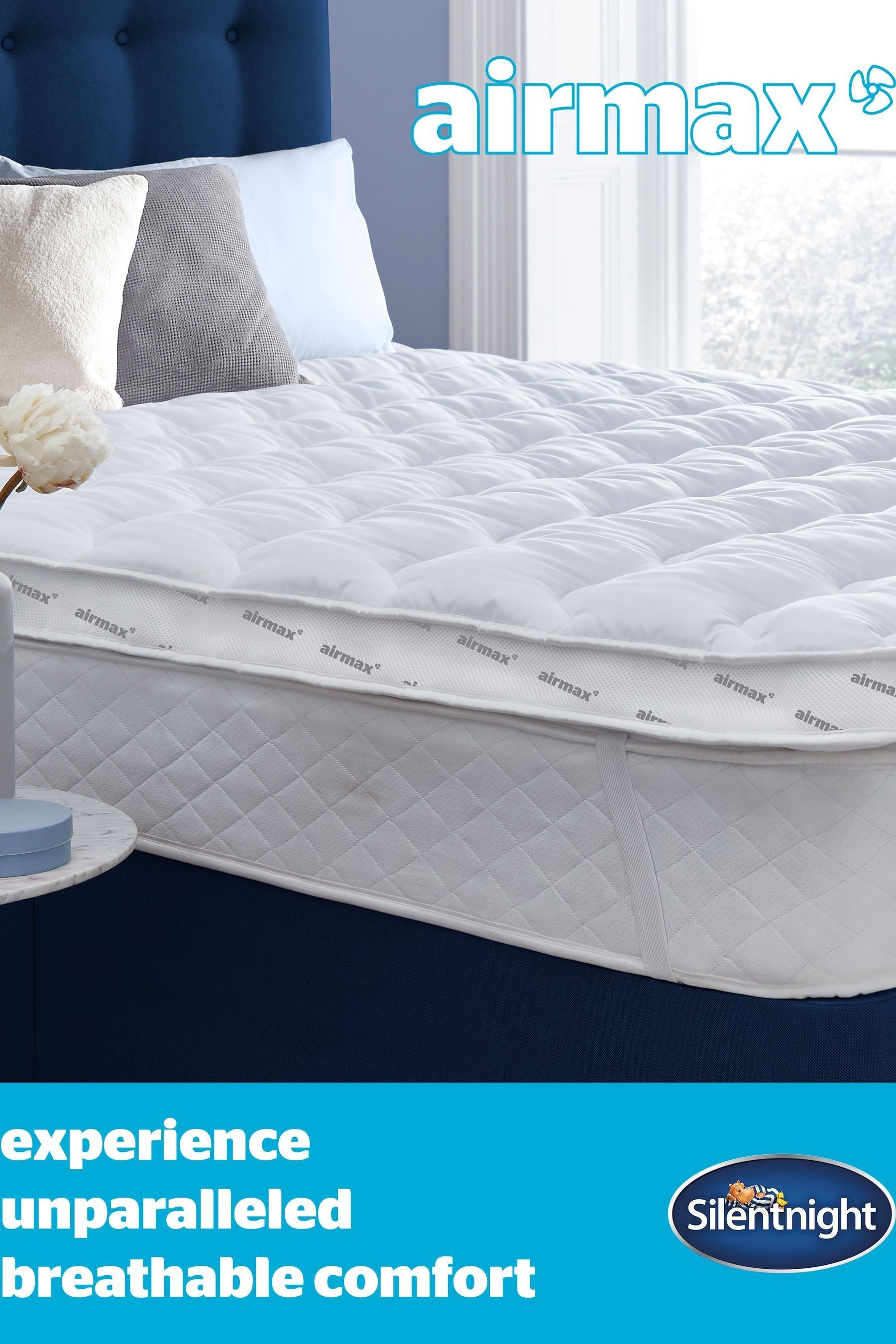 Buy Silentnight White Airmax 800 8cm Mattress Topper from the Next UK