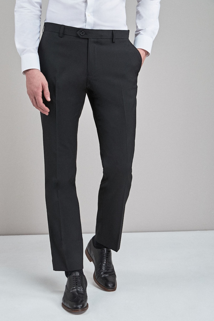 Black Slim Fit Stretch Smart Trousers - Image 1 of 1
