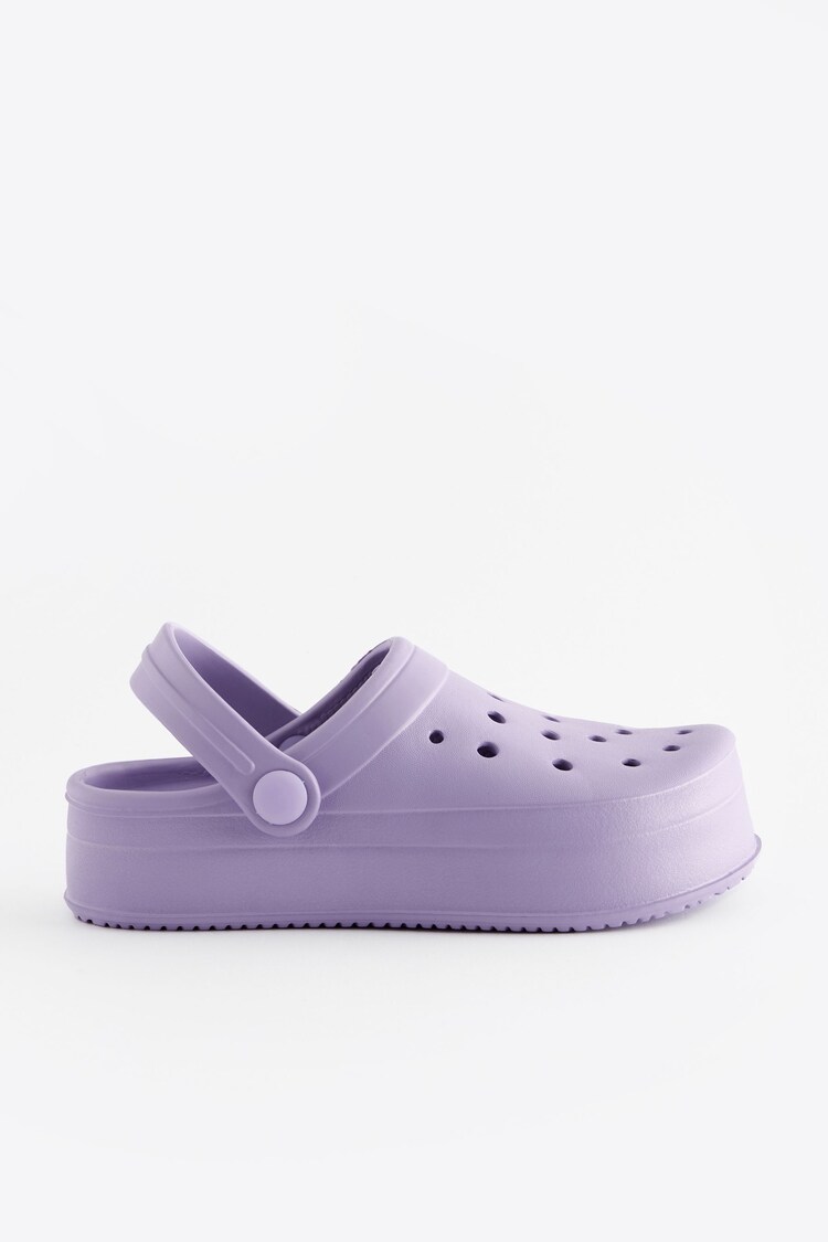 Lilac Purple Chunky Clogs - Image 1 of 1
