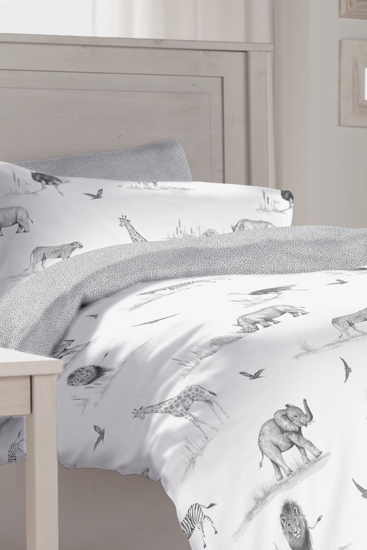 Sam Faiers Little Knightley's Grey Zambezi Duvet Cover and Pillowcase Set - Image 1 of 1