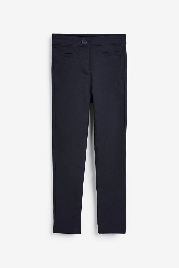 Navy Blue Regular Length School Skinny Stretch Trousers (3-18yrs) - Image 1 of 1