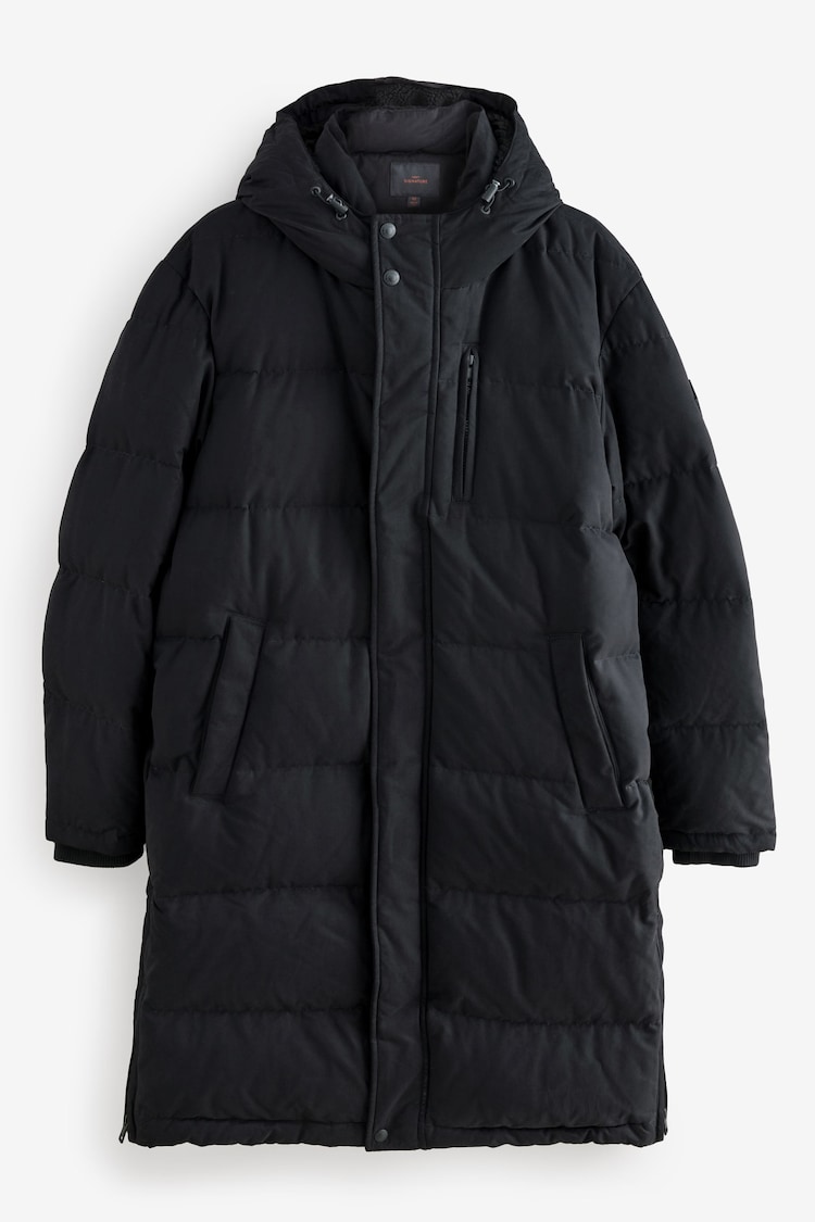 Black Signature Longline Down Puffer Coat - Image 1 of 1