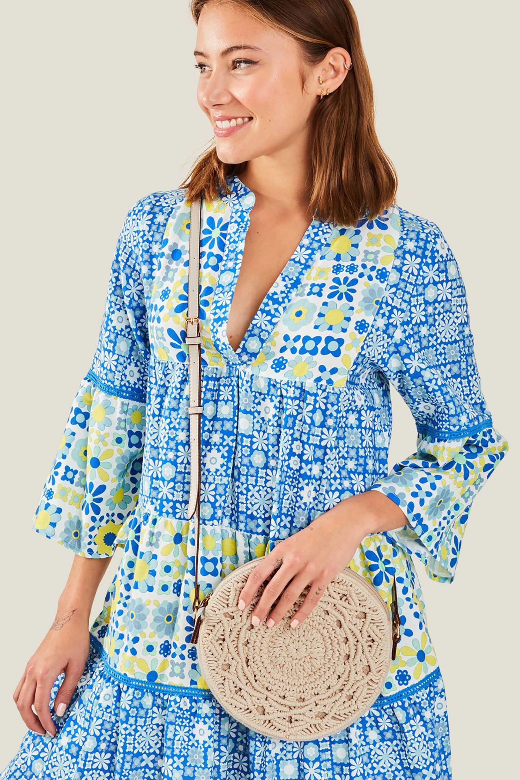 Buy Accessorize Cream Macramé Circle CrossBody Bag from the Next UK