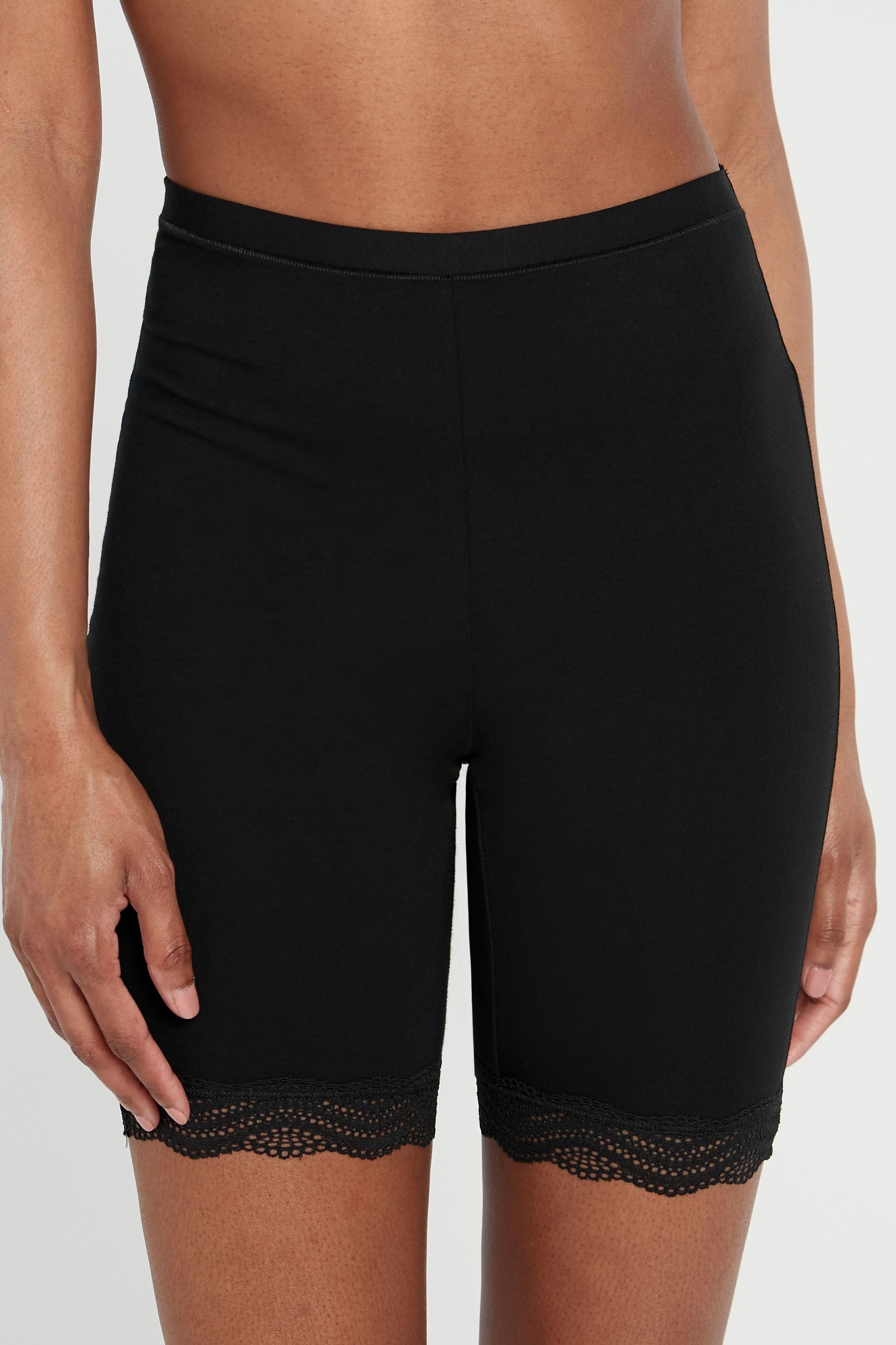 Buy Black/Nude Cotton Blend AntiChafe Shorts 2 Pack from Next Australia