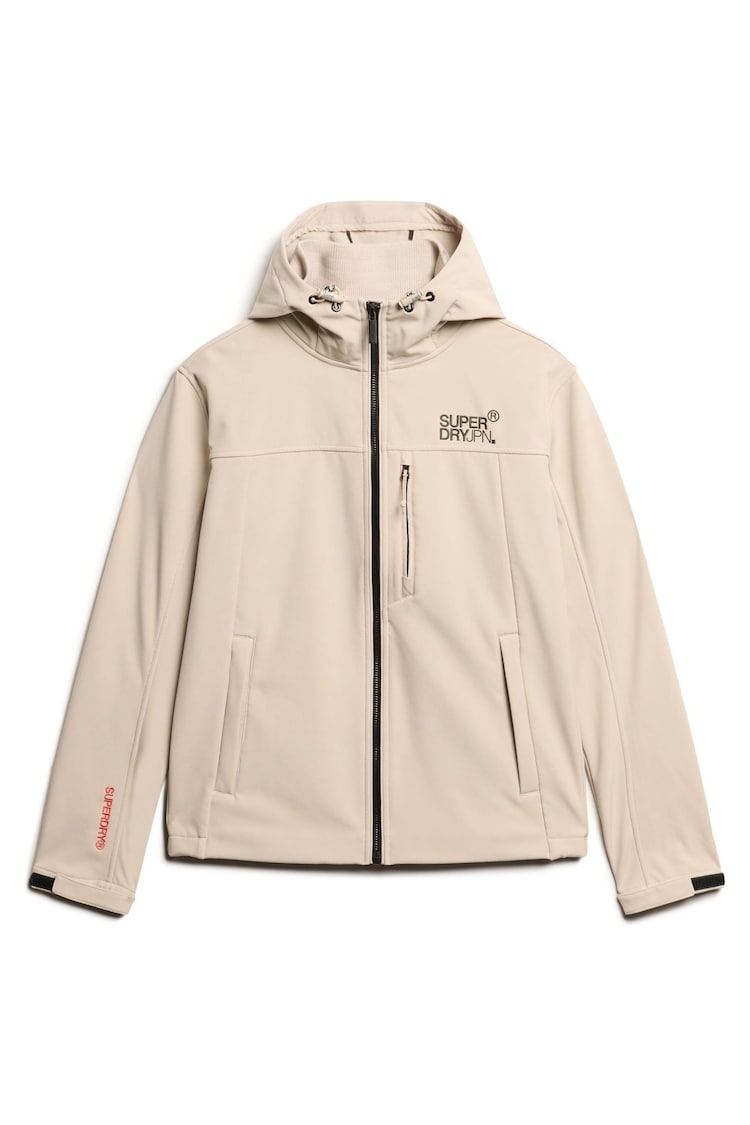 Superdry Chateau Gray Hooded Soft Shell Trekker Jacket - Image 1 of 1