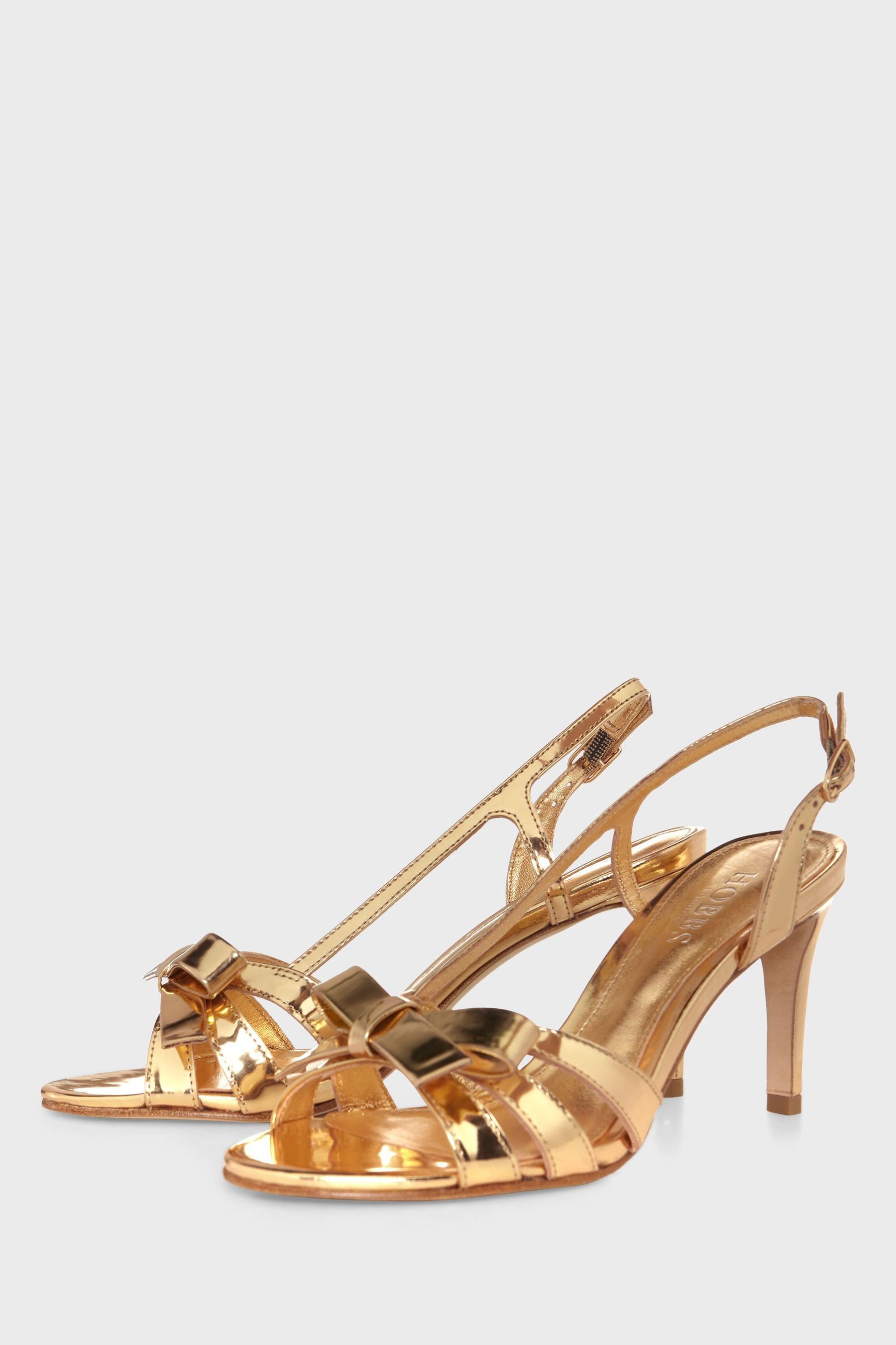 Buy Hobbs Gold Anastasia Bow Sandals from the Next UK online shop