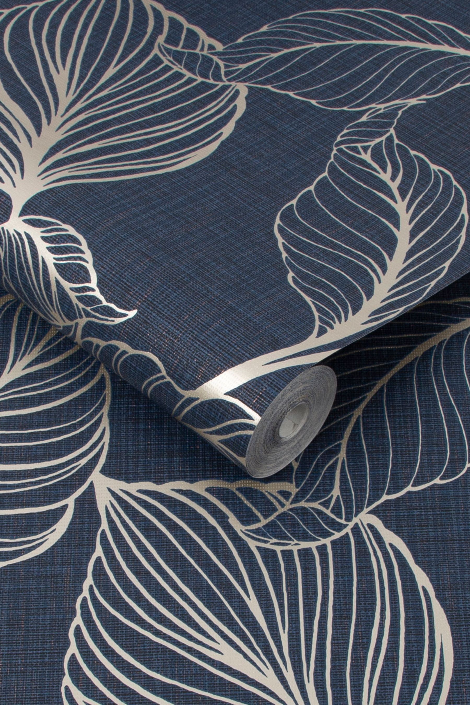 Buy Art For The Home Blue Boutique Royal Palm Wallpaper from the Next