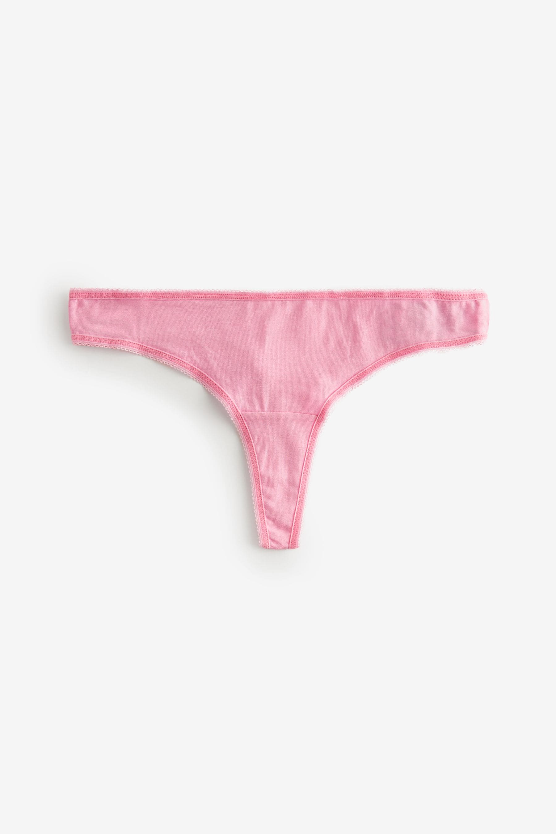 Buy Pastel Colours Thong Cotton Rich Knickers 6 Pack from the Next UK
