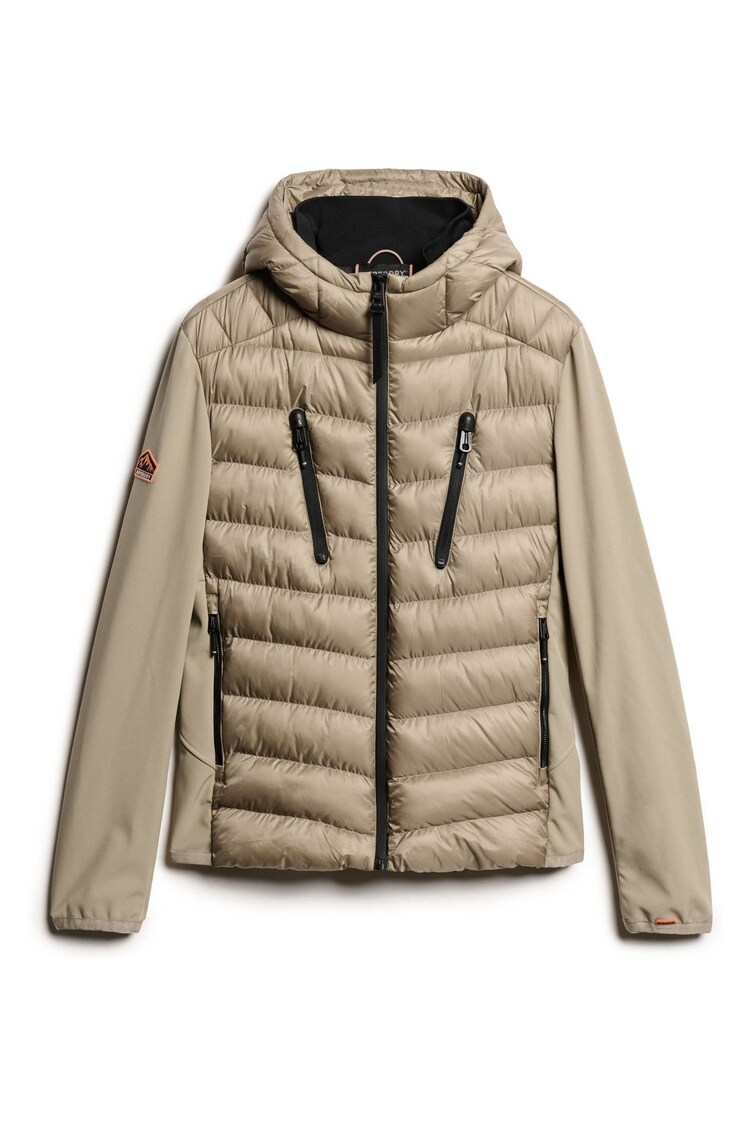 Superdry Timber Wolf Brown Hooded Storm Softshell Jacket - Image 1 of 1