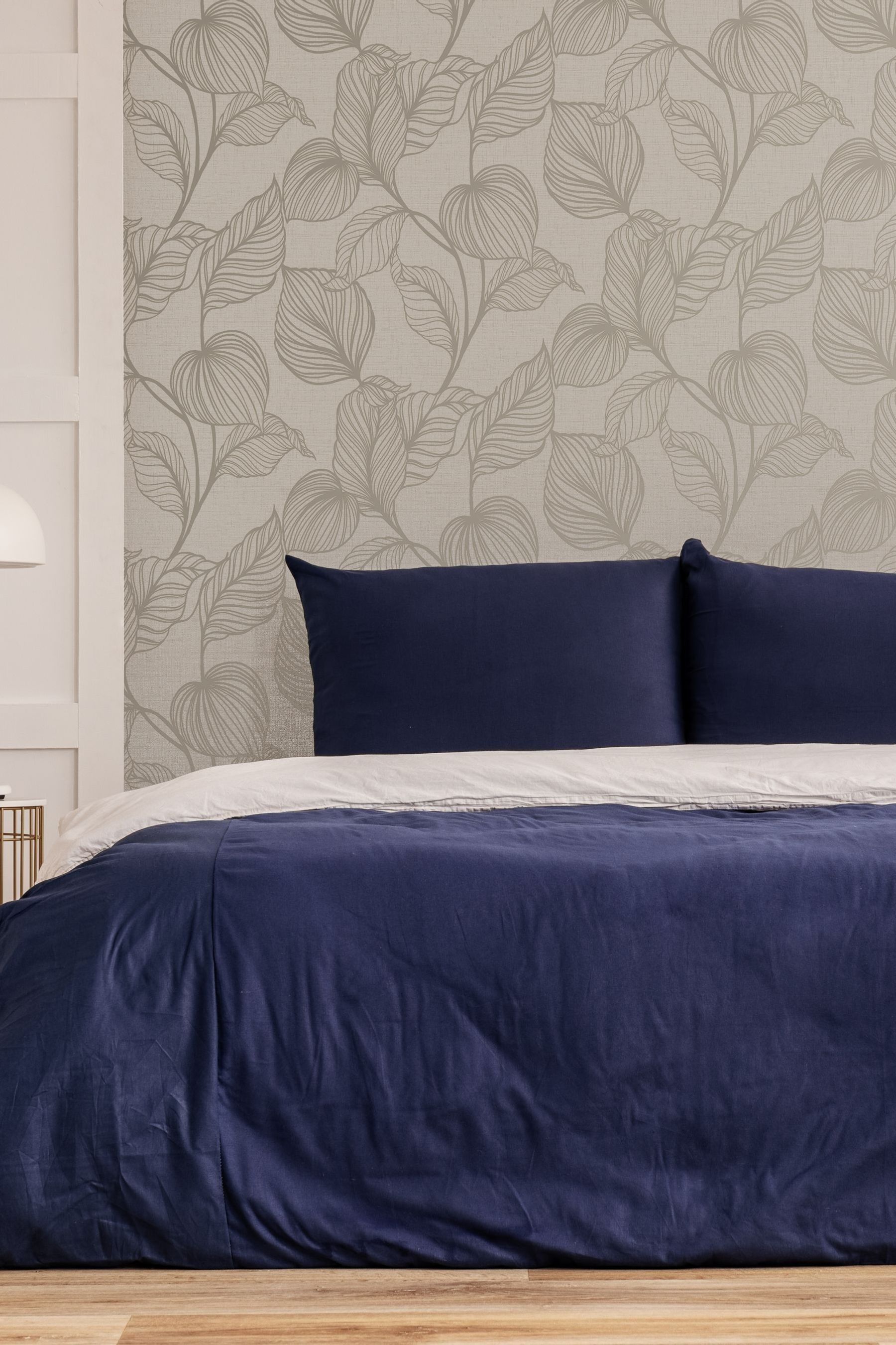 Buy Art For The Home Pearl White Boutique Royal Palm Wallpaper from the