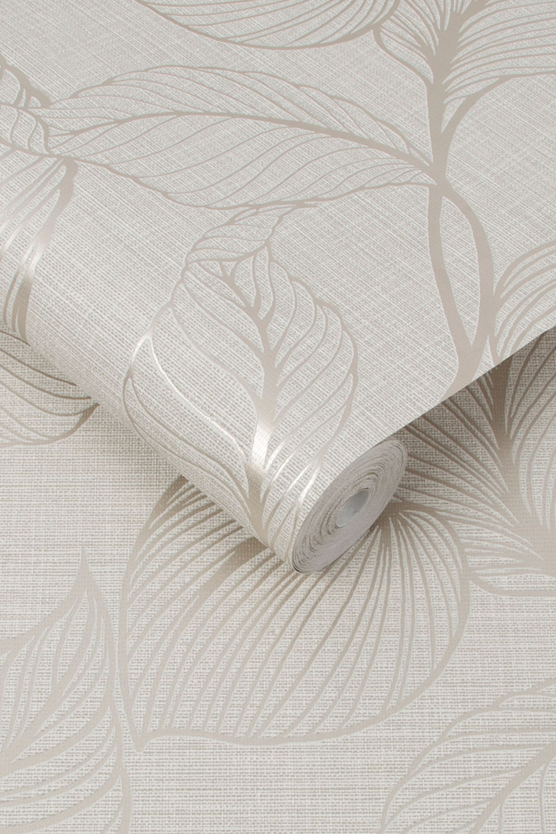 Buy Art For The Home Pearl White Boutique Royal Palm Wallpaper from the