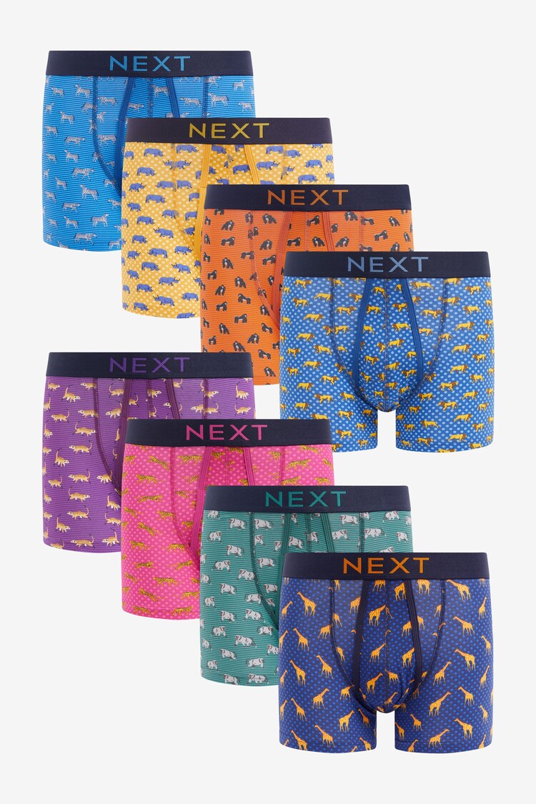 Safari Animal A-Front Boxers 8 Pack - Image 1 of 1