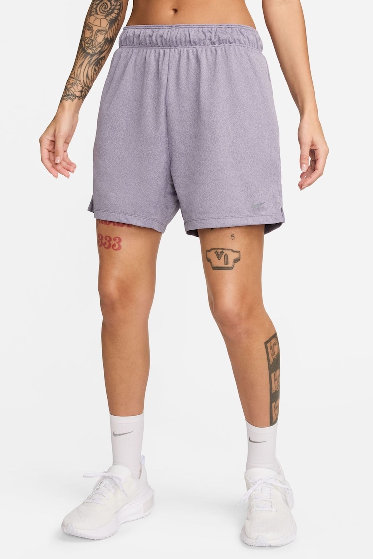 Nike Purple Dri-FIT Attack Fitness Mid Rise 5" Unlined Shorts - Image 1 of 1