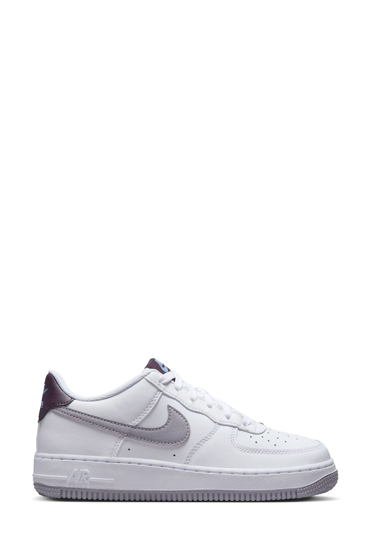Белый/серебристый - Кроссовки Nike Air Force 1 для молодежи - Image 1 of 1