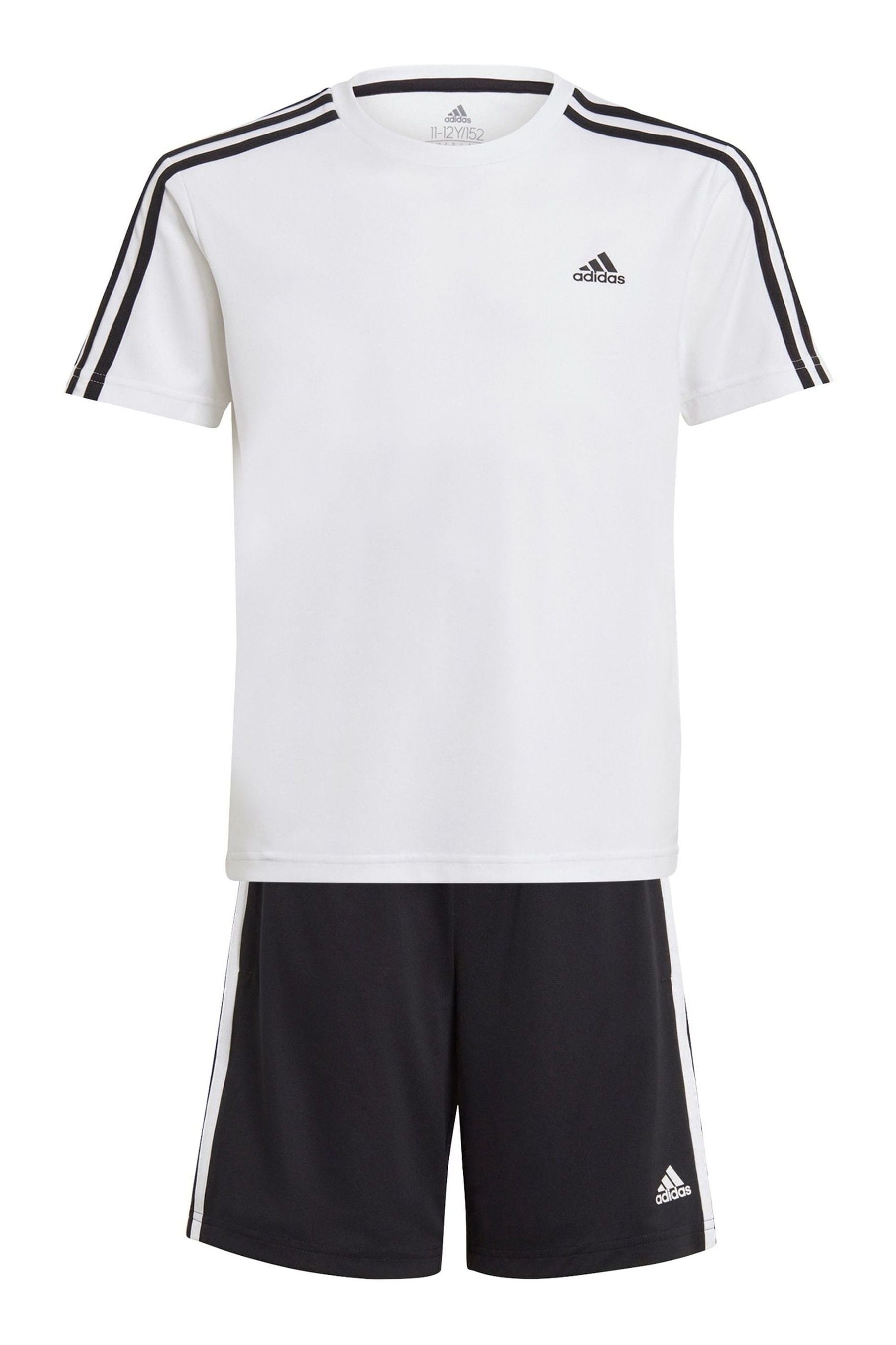 Buy adidas White Sportswear Designed To Move T-Shirt And Shorts Set ...