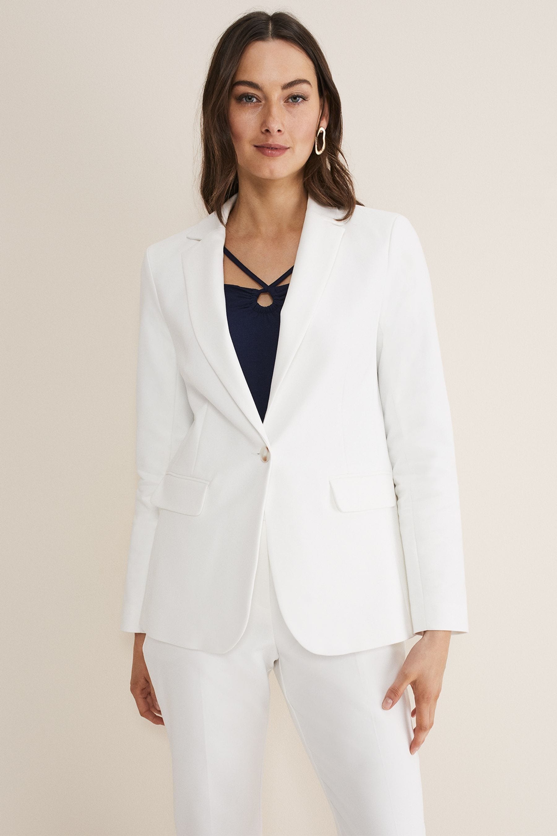 Buy Phase Eight White Ulrica Blazer from the Next UK online shop