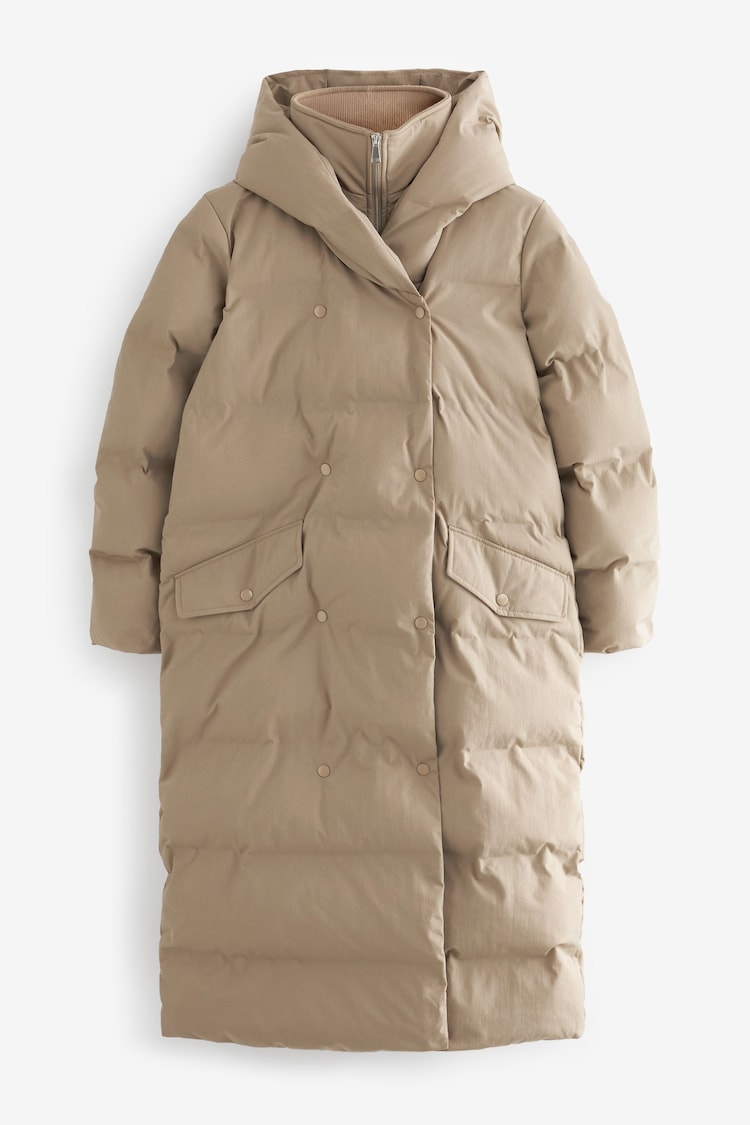 Neutral Longline Shower Resistant Padded Hooded Coat - Image 1 of 1