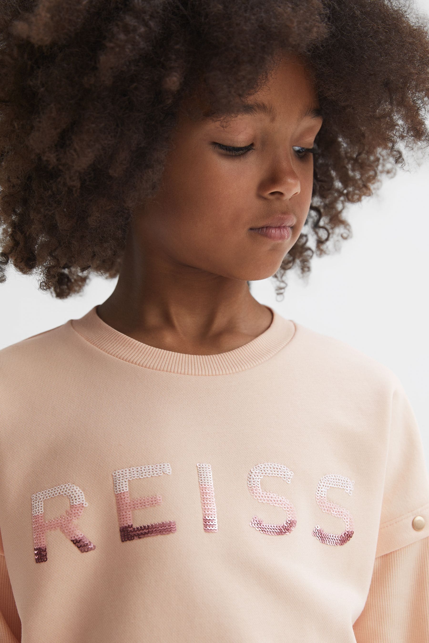 Buy Reiss Pink Etta Junior Sequin Motif Jumper from the Next UK online shop