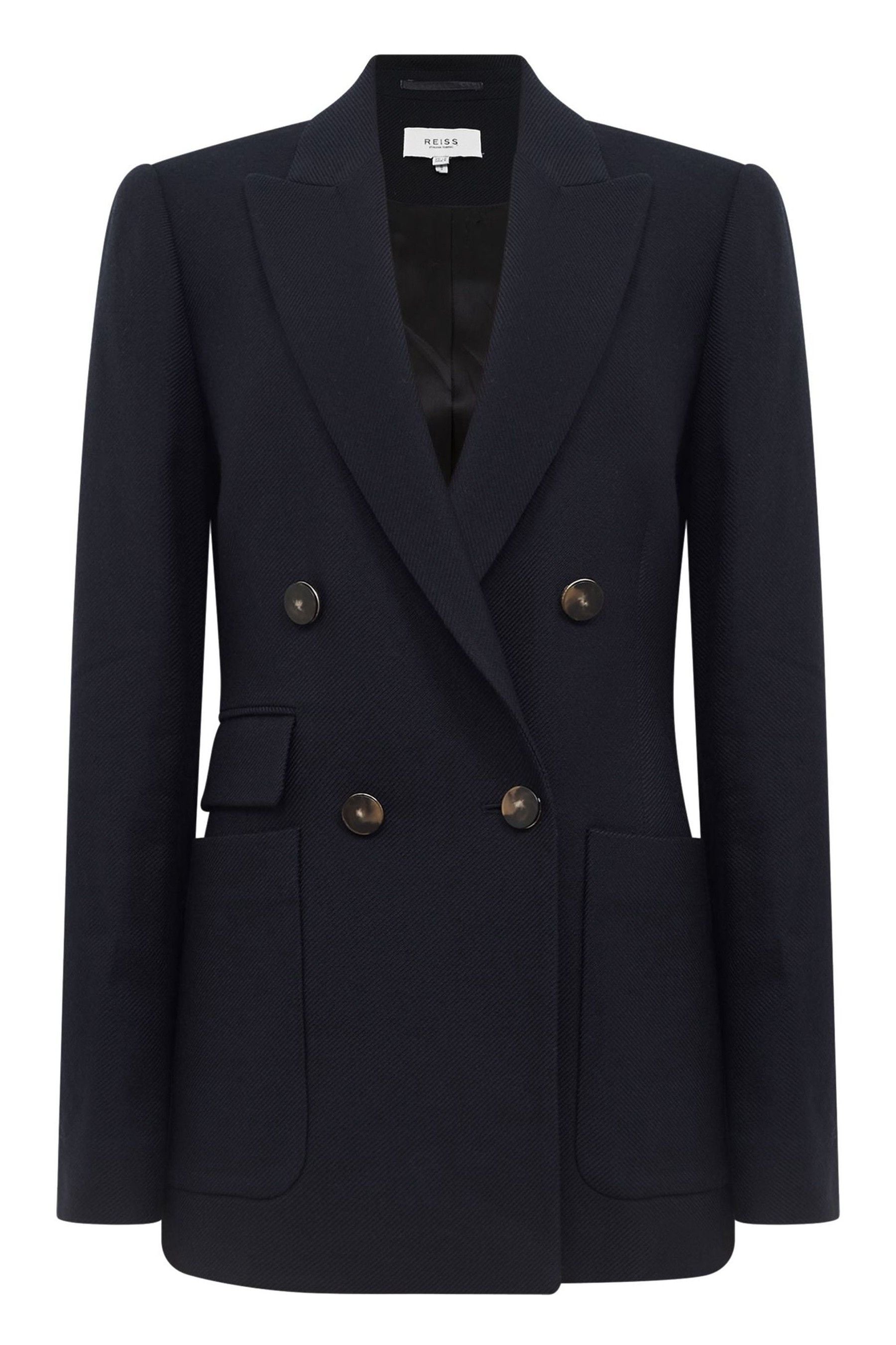 Buy Reiss Navy Larsson Double Breasted Twill Blazer from the Next UK ...
