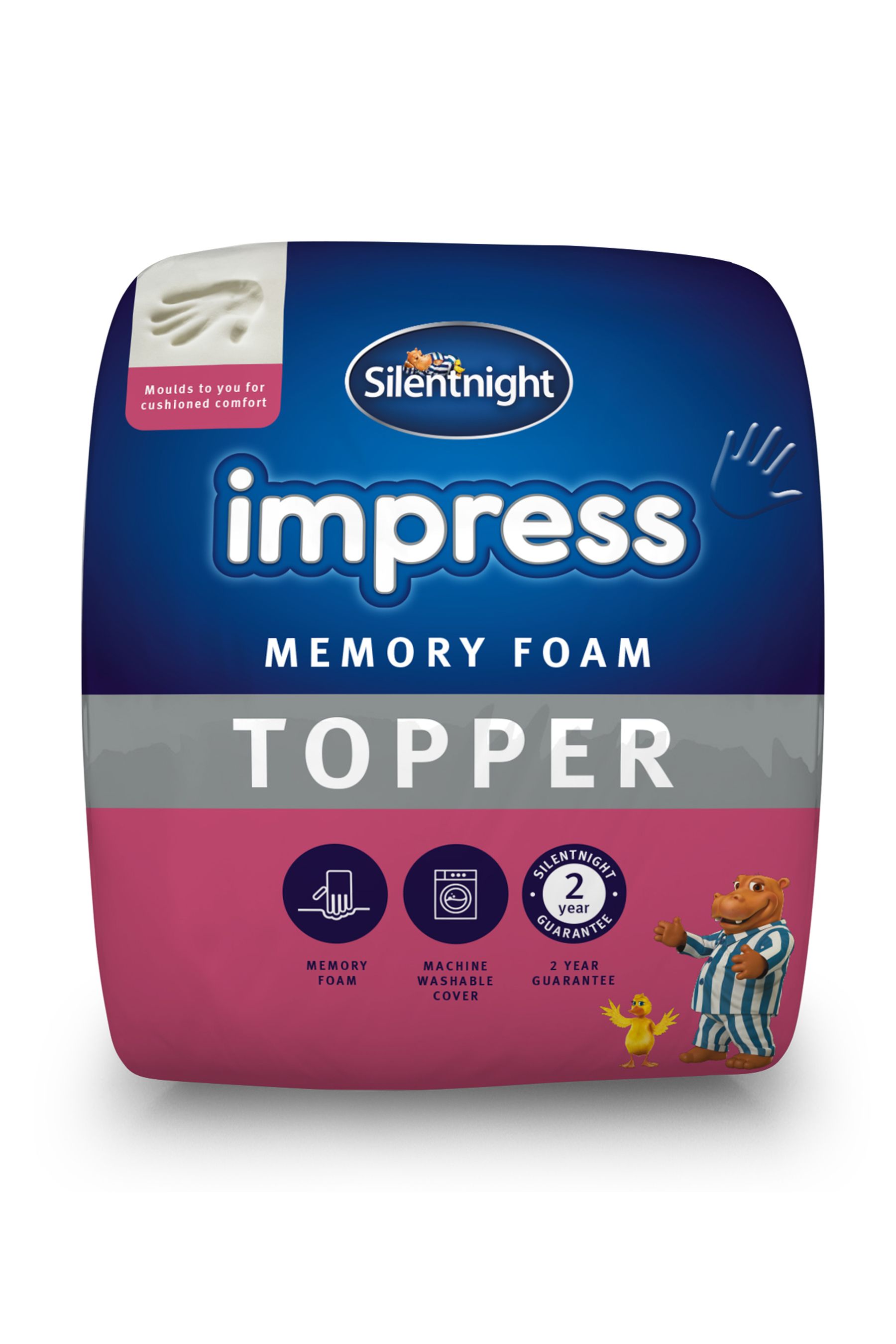 Buy Silentnight White 7cm Impress Deep Memory Foam Mattress Topper from