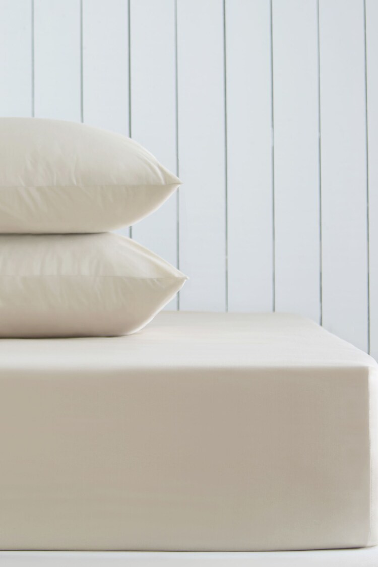 Natural Cotton Rich Deep Fitted Sheet - Image 1 of 1