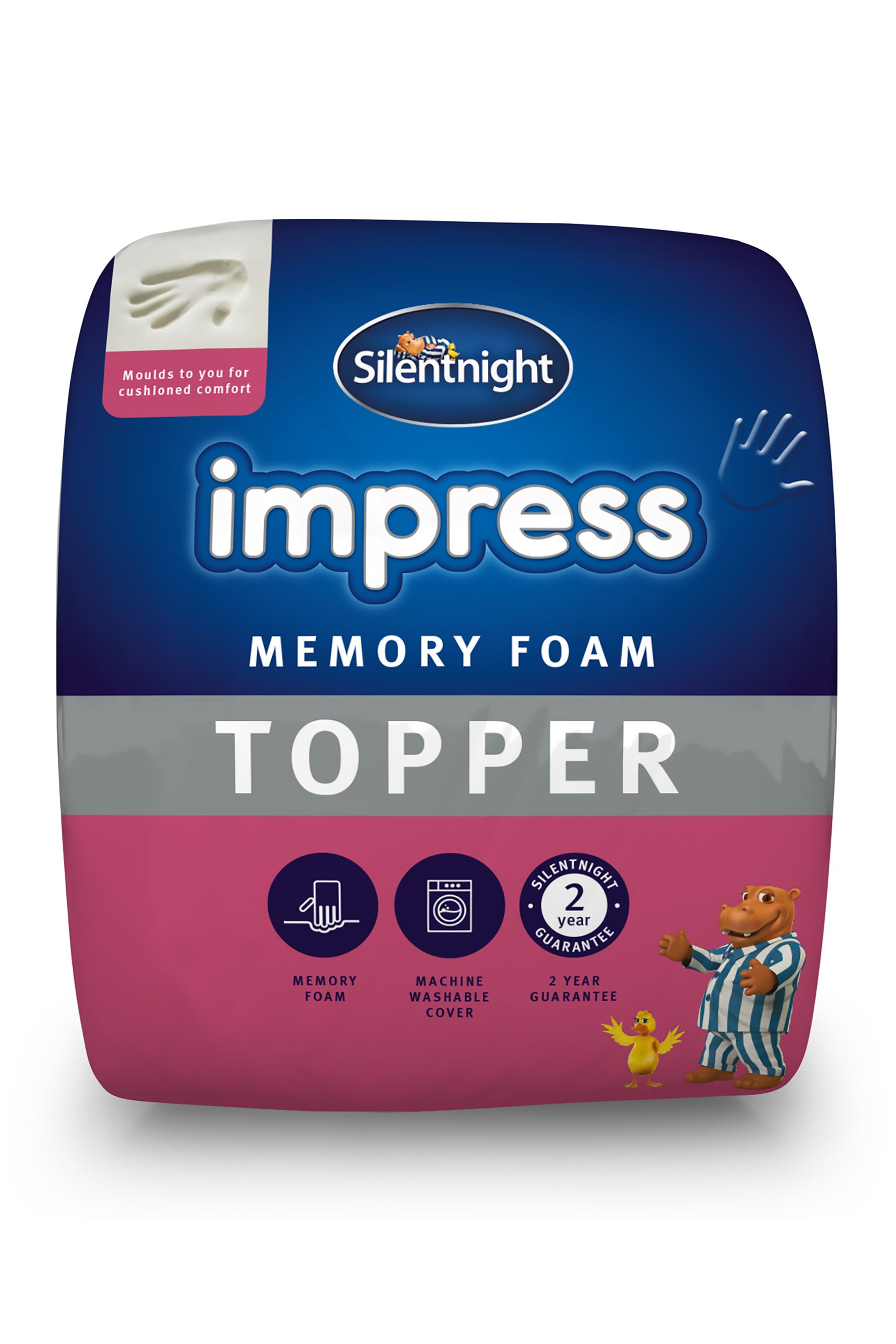 Buy Silentnight White Impress 5cm Memory Foam Mattress Topper from the