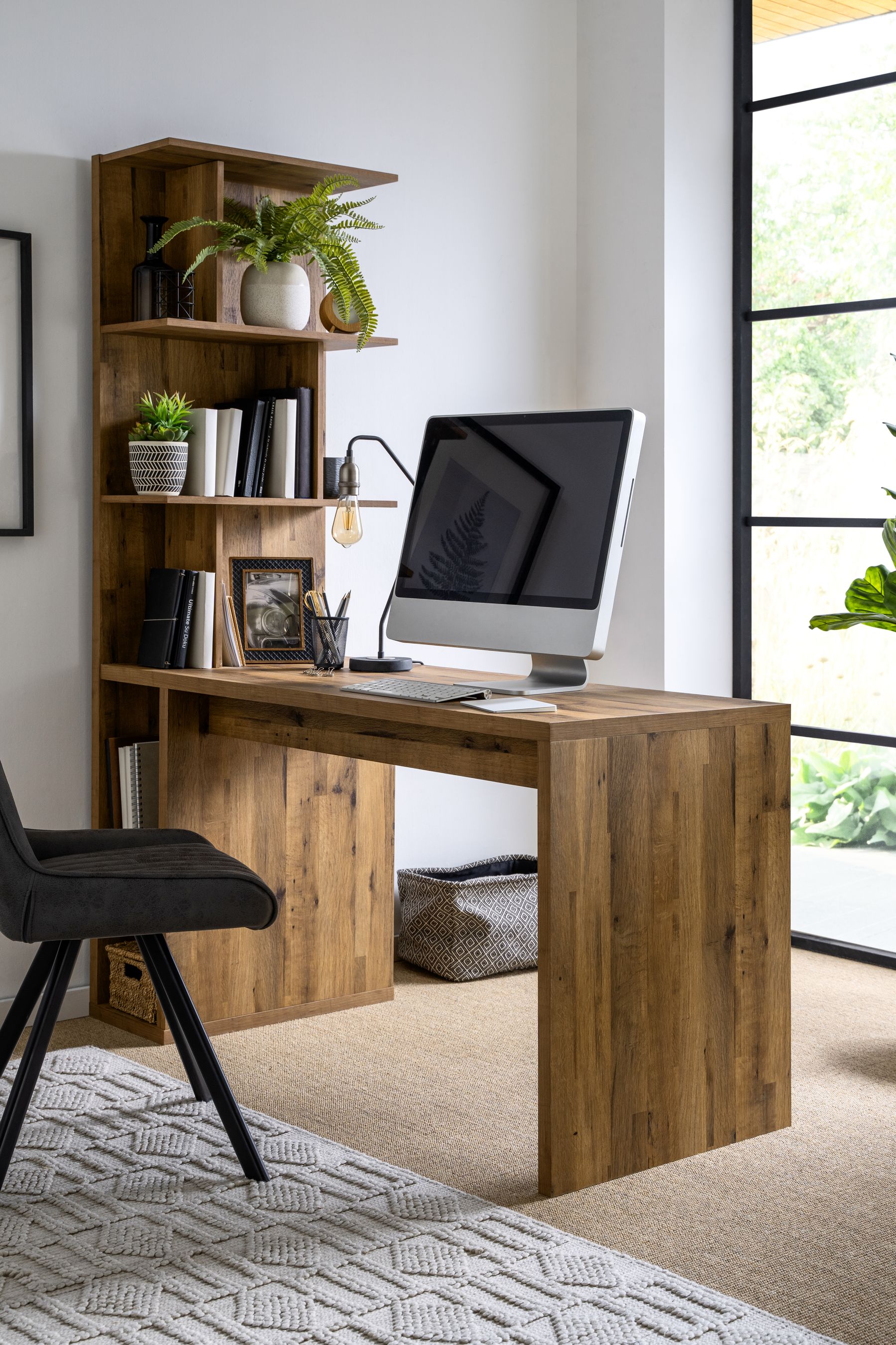 Buy Dark Bronx Oak Effect Desk from the Next UK online shop