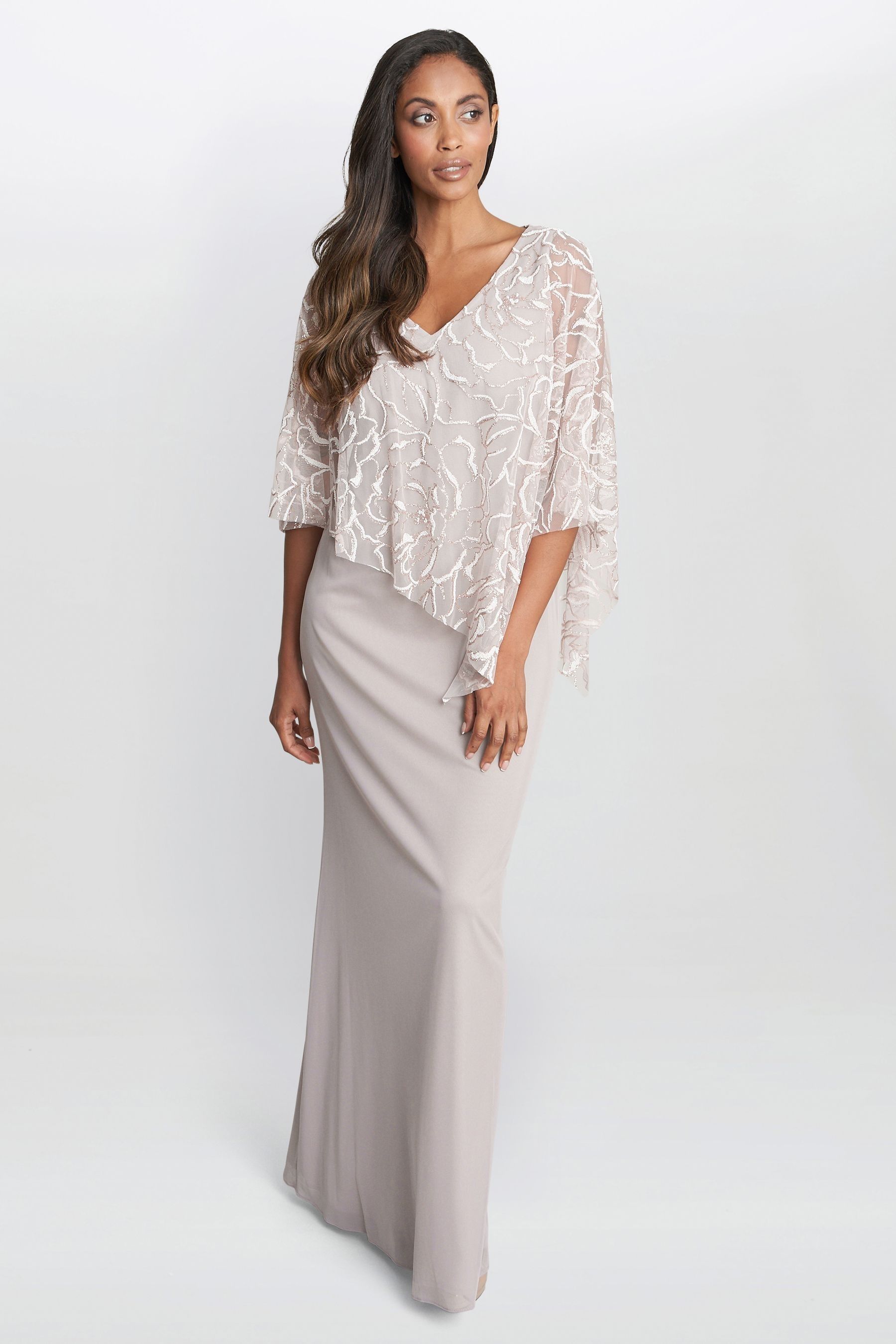 Buy Gina Bacconi Pink Sephora Chiffon Tank Dress With Asymmetric