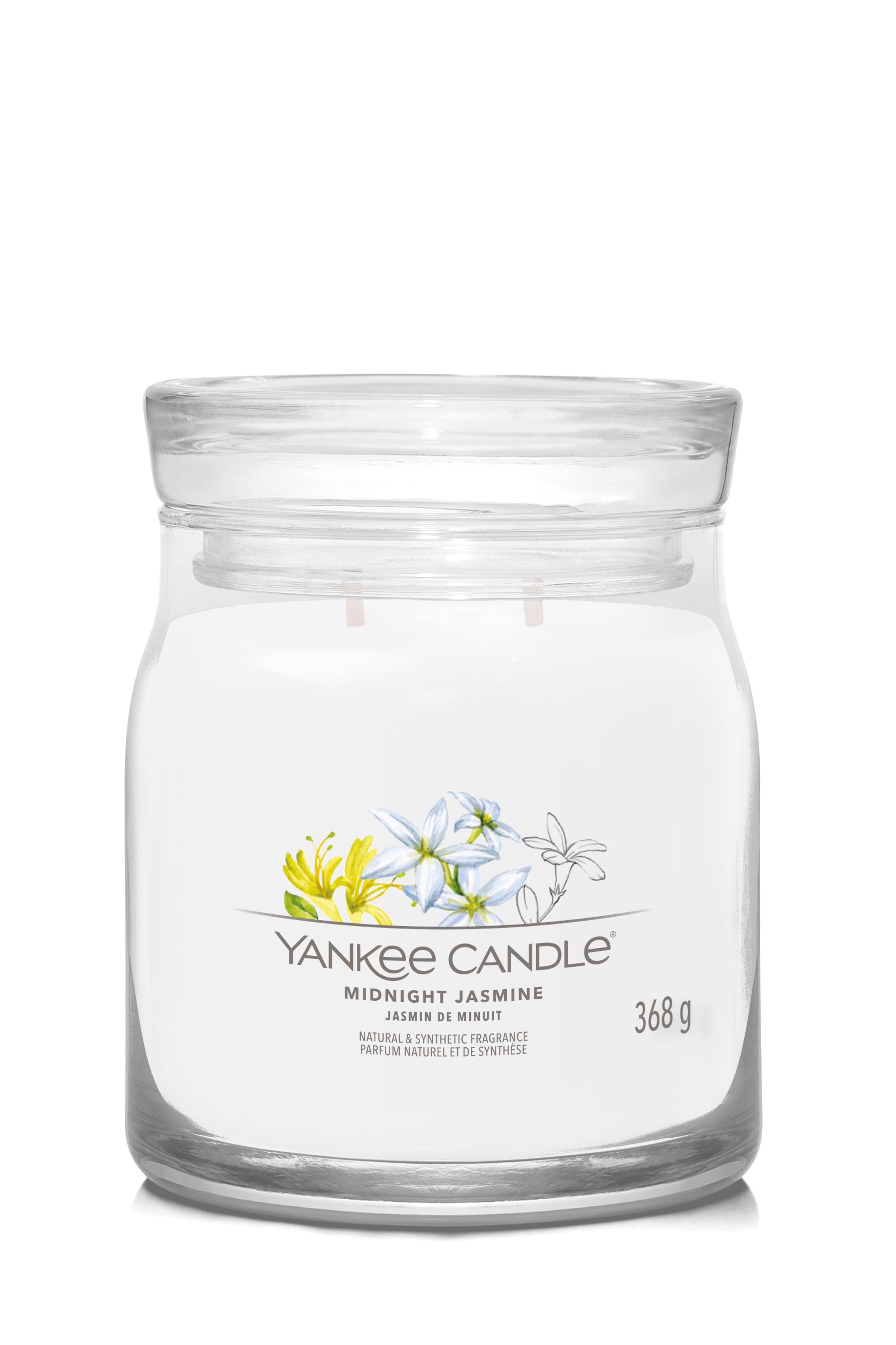 Buy Yankee Candle White Signature Medium Jar Midnight Jasmine Scented