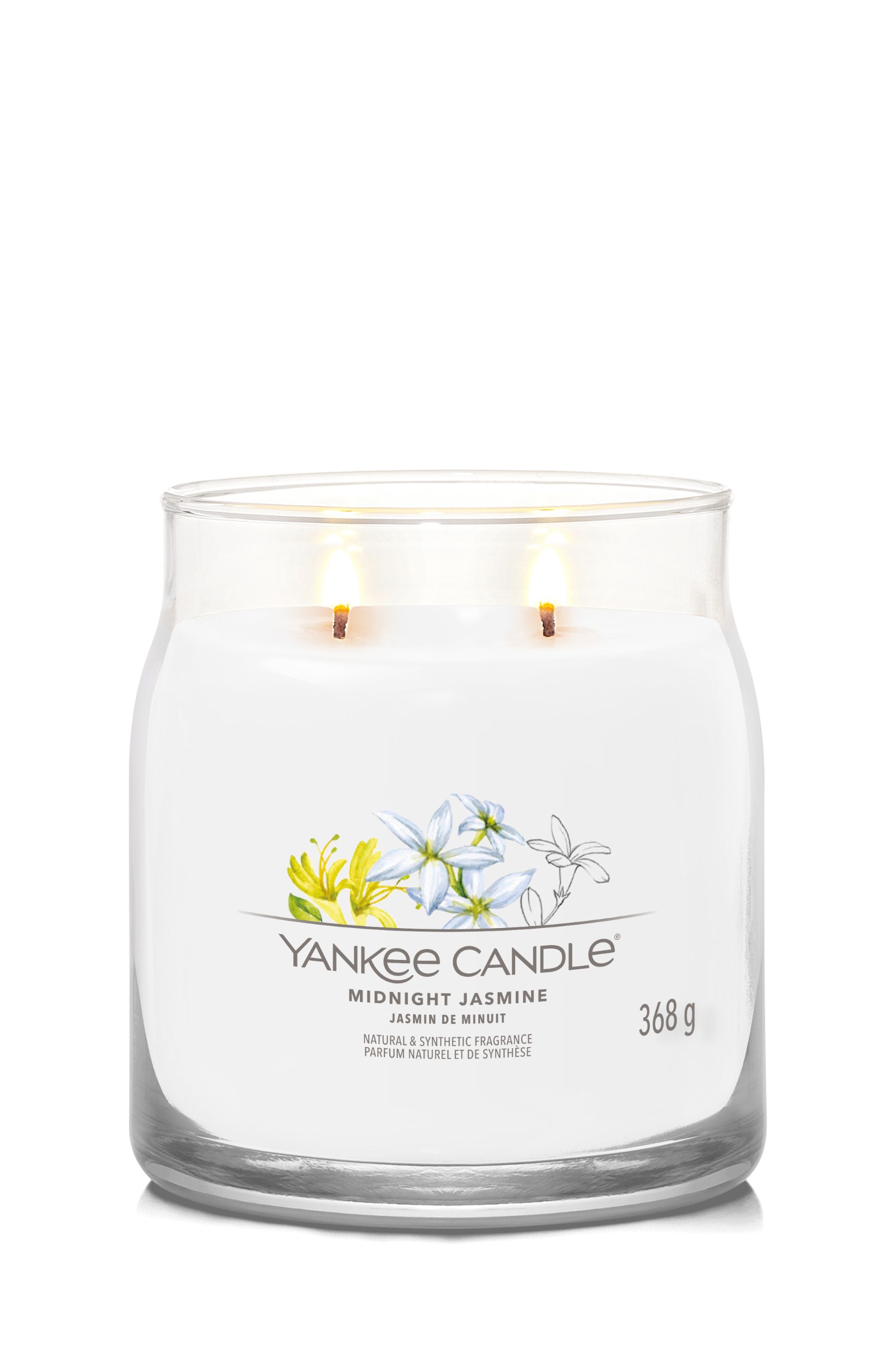 Buy Yankee Candle White Signature Medium Jar Midnight Jasmine Scented