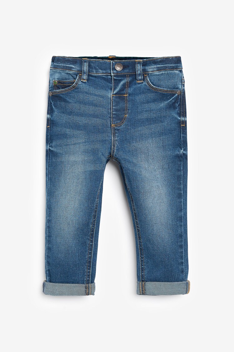 Mid Blue Regular Fit Comfort Stretch Jeans (3mths-7yrs) - Image 1 of 1