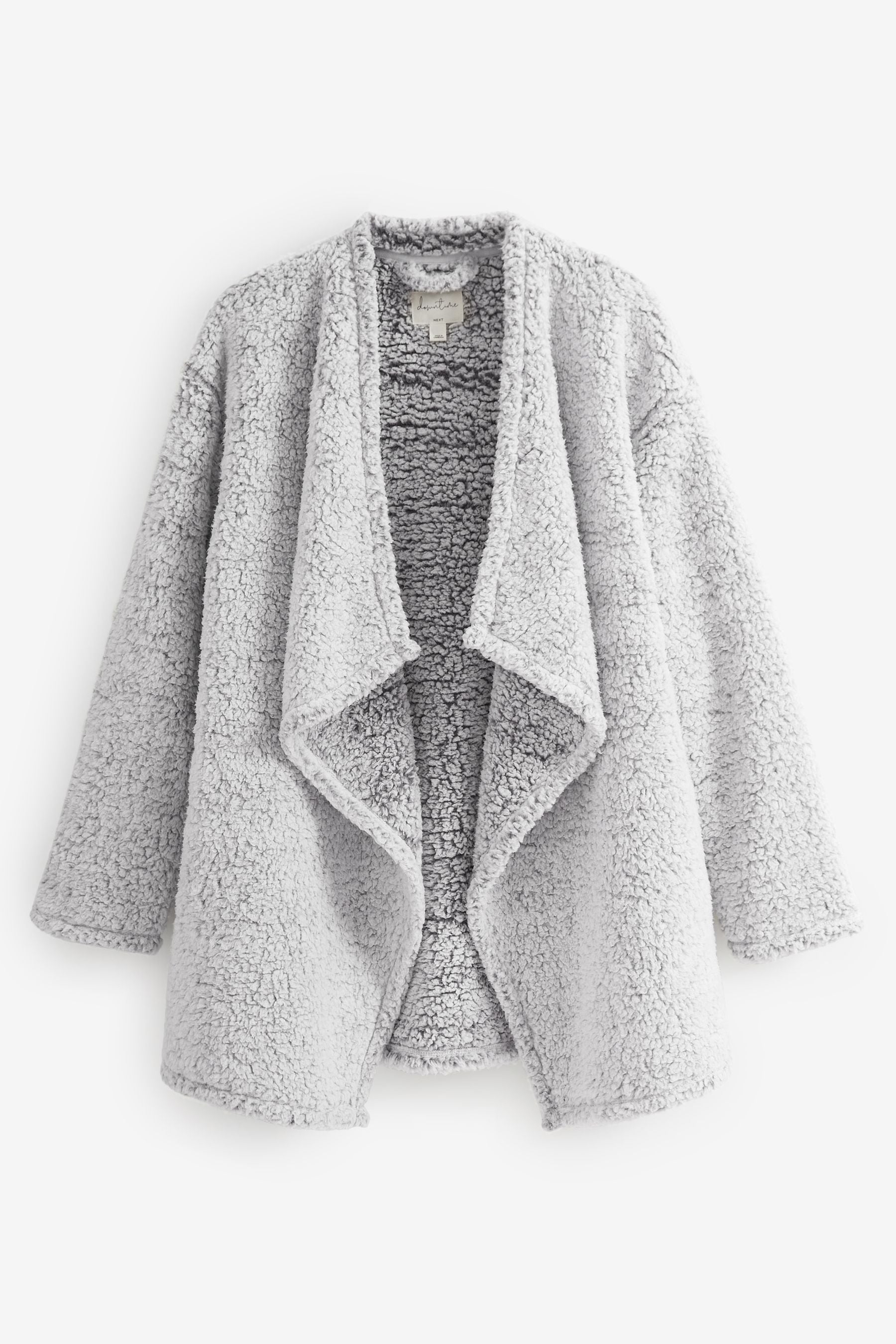 Buy Grey Teddy Fleece Borg Cardigan from Next Ireland