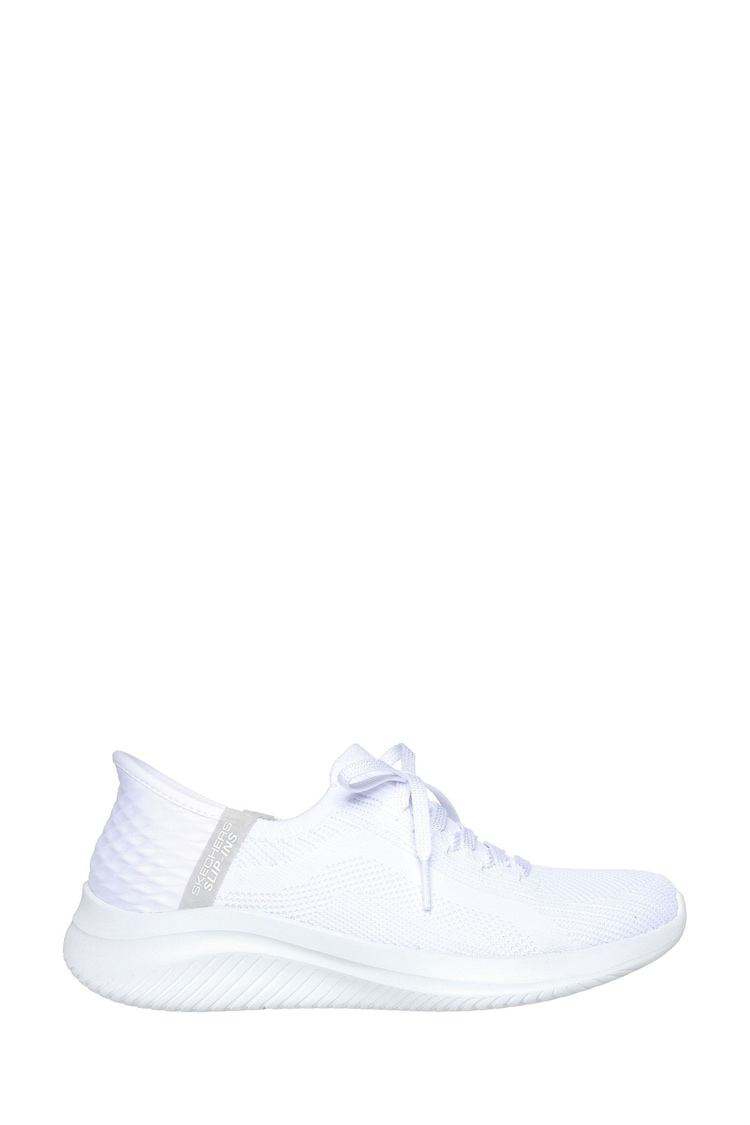 Skechers White Slip-ins: Ultra Flex 3.0 Brilliant Trainers - Image 1 of 1