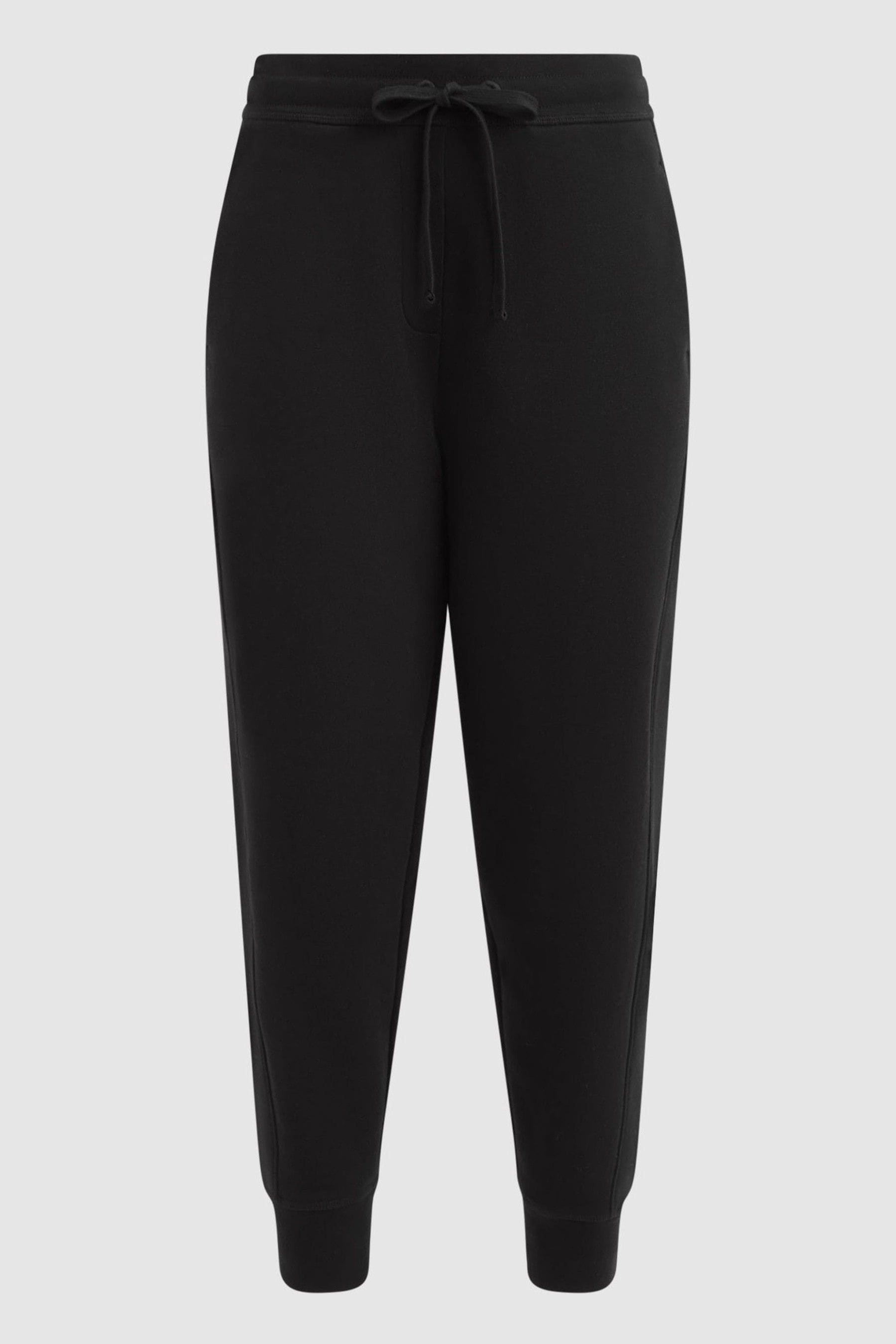 Buy Reiss Black Bronte Cotton Drawstring Cuffed Joggers from the Next ...