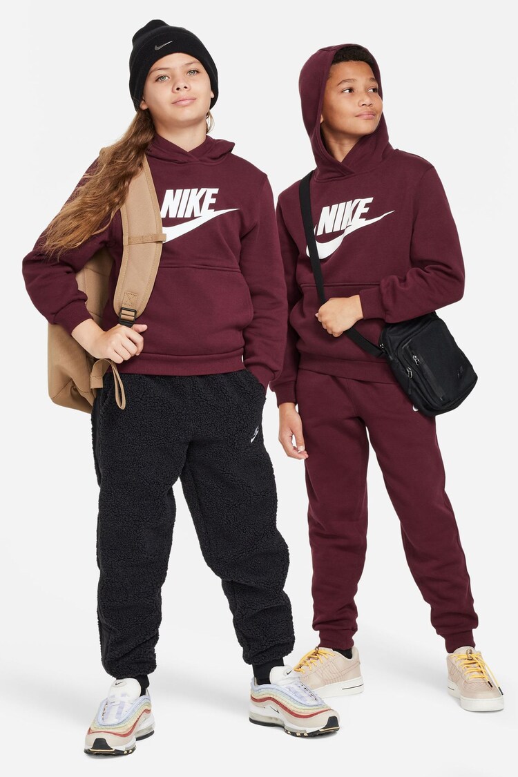 Nike Red Club Fleece Logo Hoodie - Image 1 of 1
