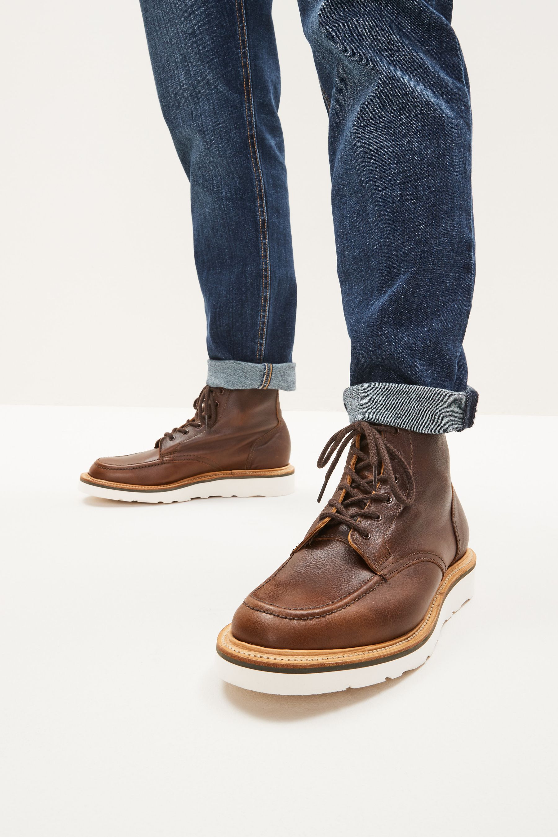 Buy Brown Sanders for Next Apron Boots from the Next UK online shop