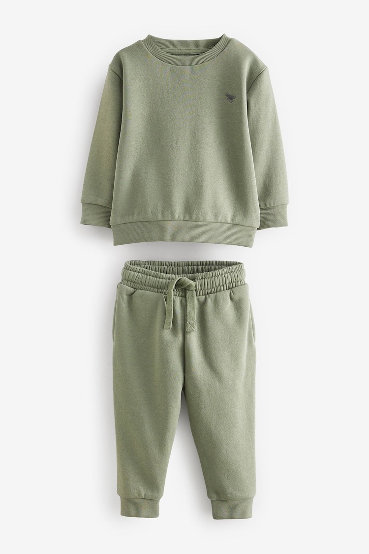 Green Sage Jersey Sweatshirt And Joggers Set (3mths-7yrs) - Image 1 of 1