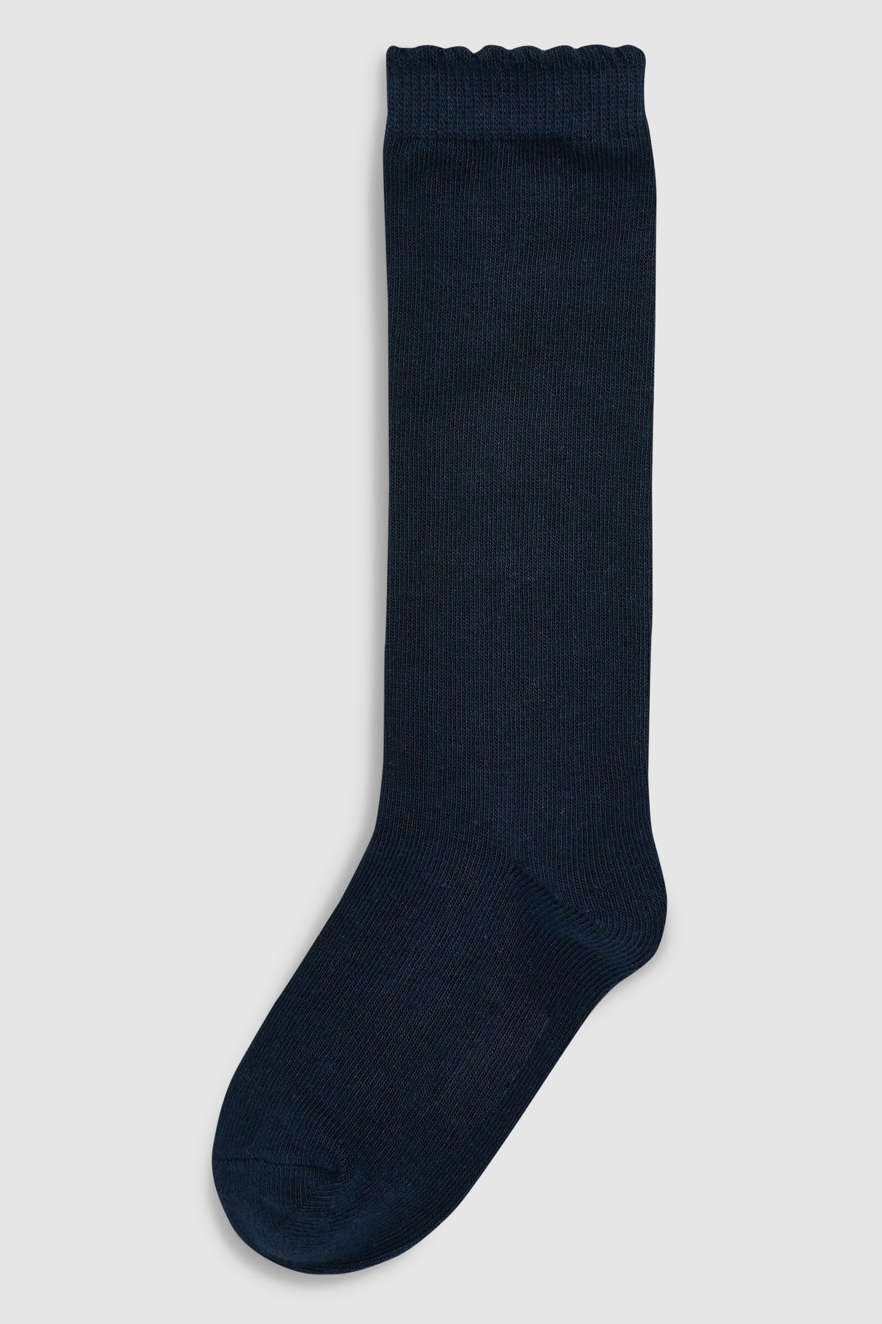 Buy Navy Grey 3 Pack Cotton Rich Knee High School Socks from the Next ...