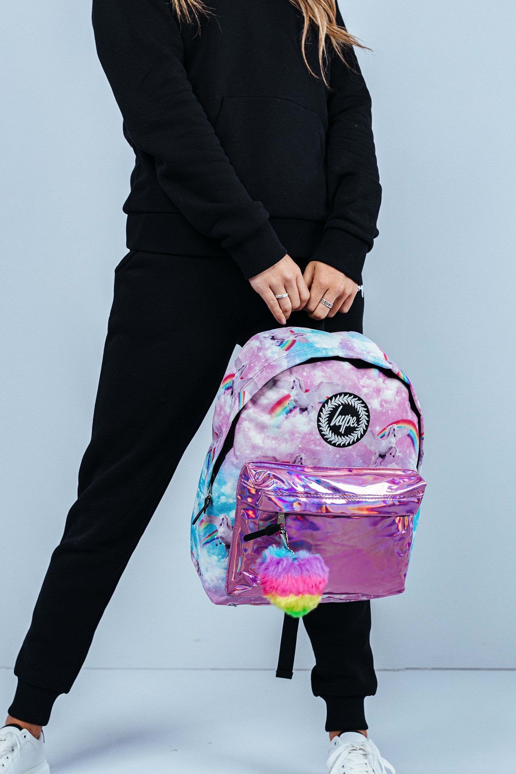 Buy Hype. Pink Unicorn Holographic Backpack from the Next UK online shop