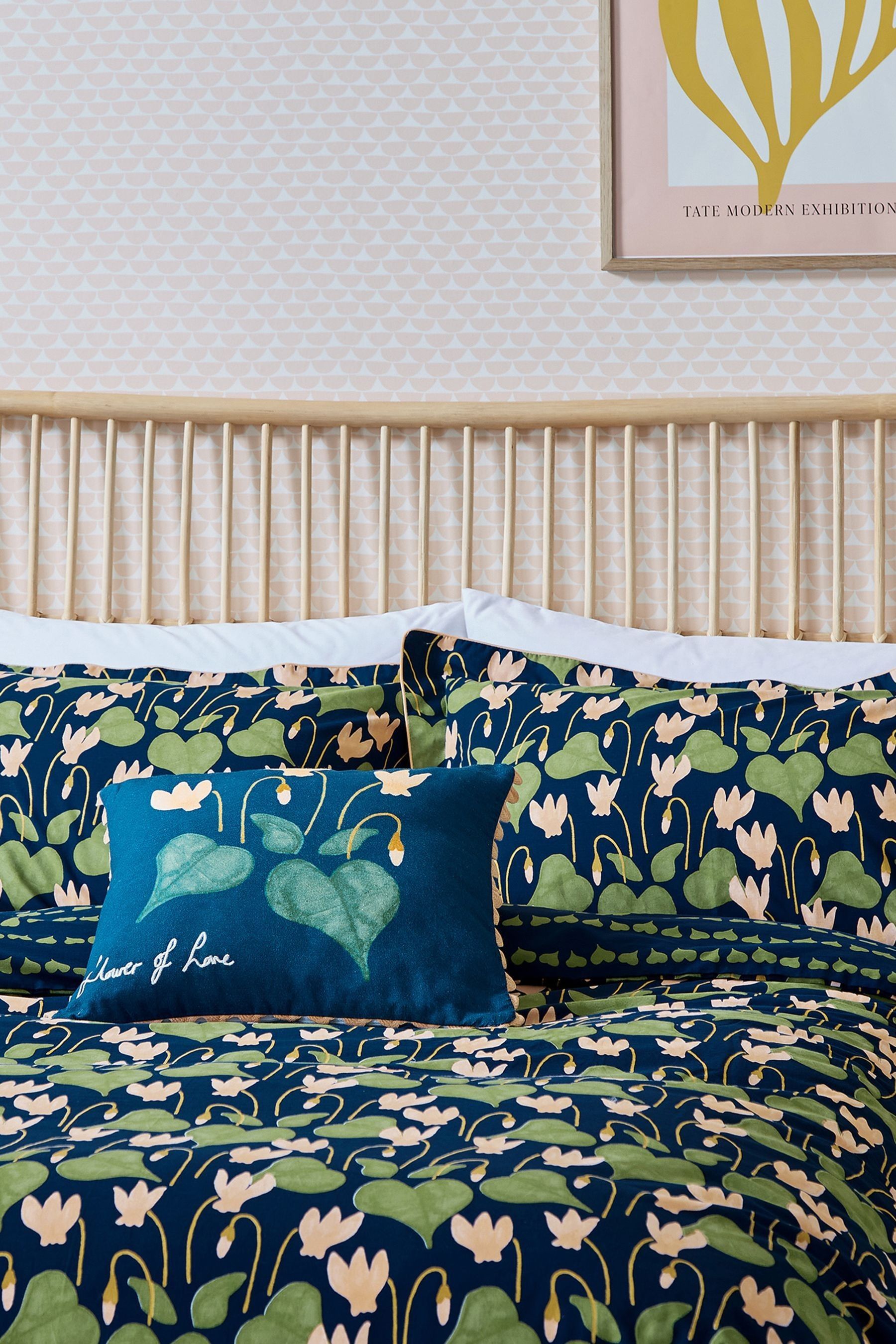 Buy Scion Blue Flower Of Love Duvet Cover and Pillowcase Set from the