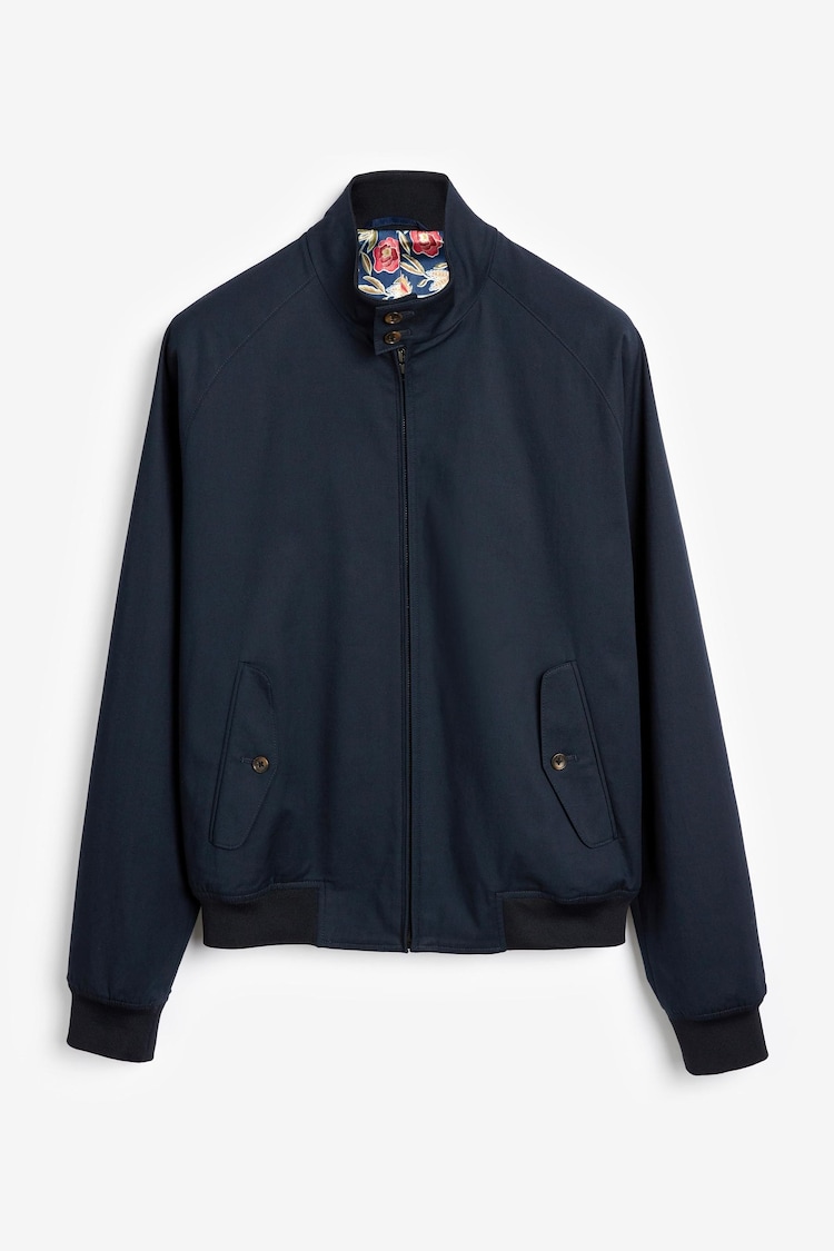 Navy Blue Slim Harrington Jacket - Image 1 of 1