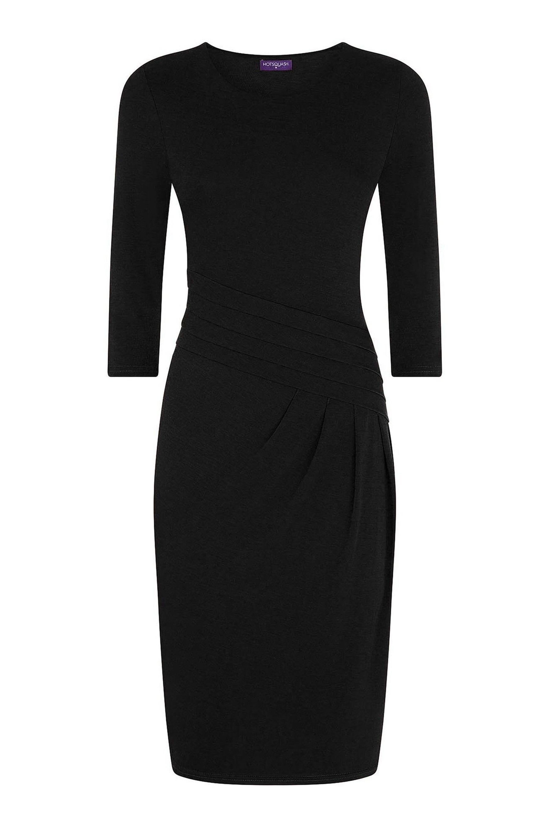Buy HotSquash Black Pleat Waist Dress from the Next UK online shop