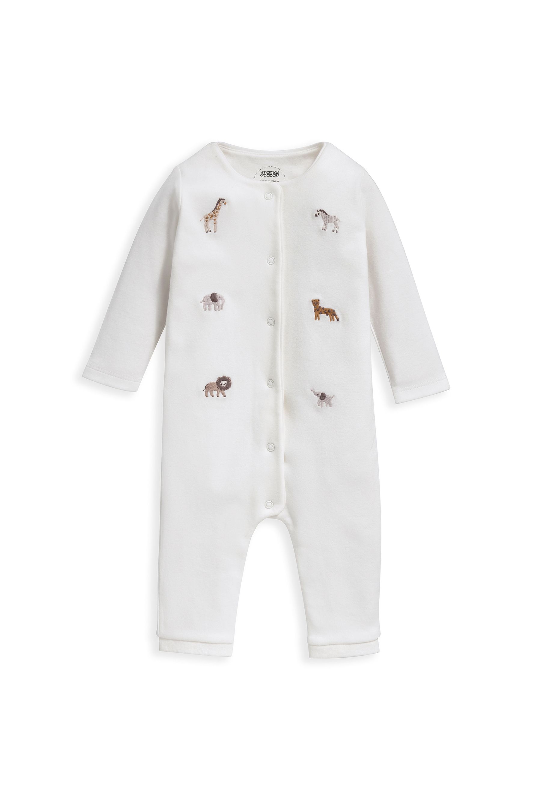 Buy Mamas & Papas Cream Safari Embroidered Romper from the Next UK