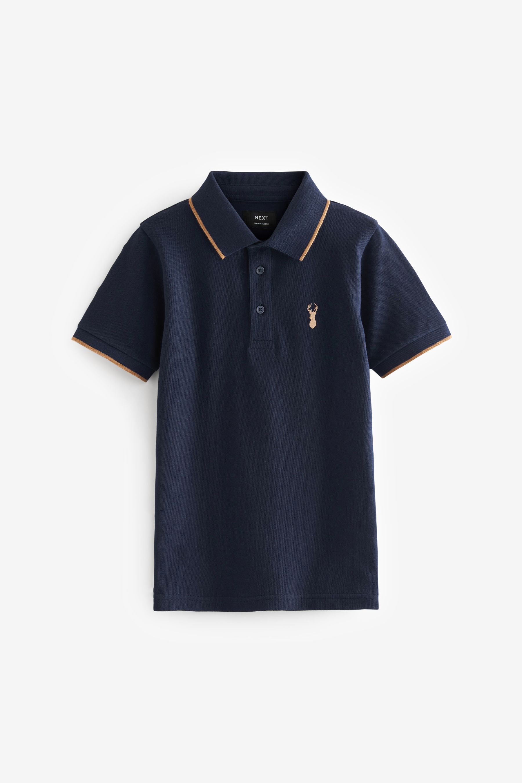 Buy Blue Navy Short Sleeve Polo Shirt (316yrs) from the Next UK online