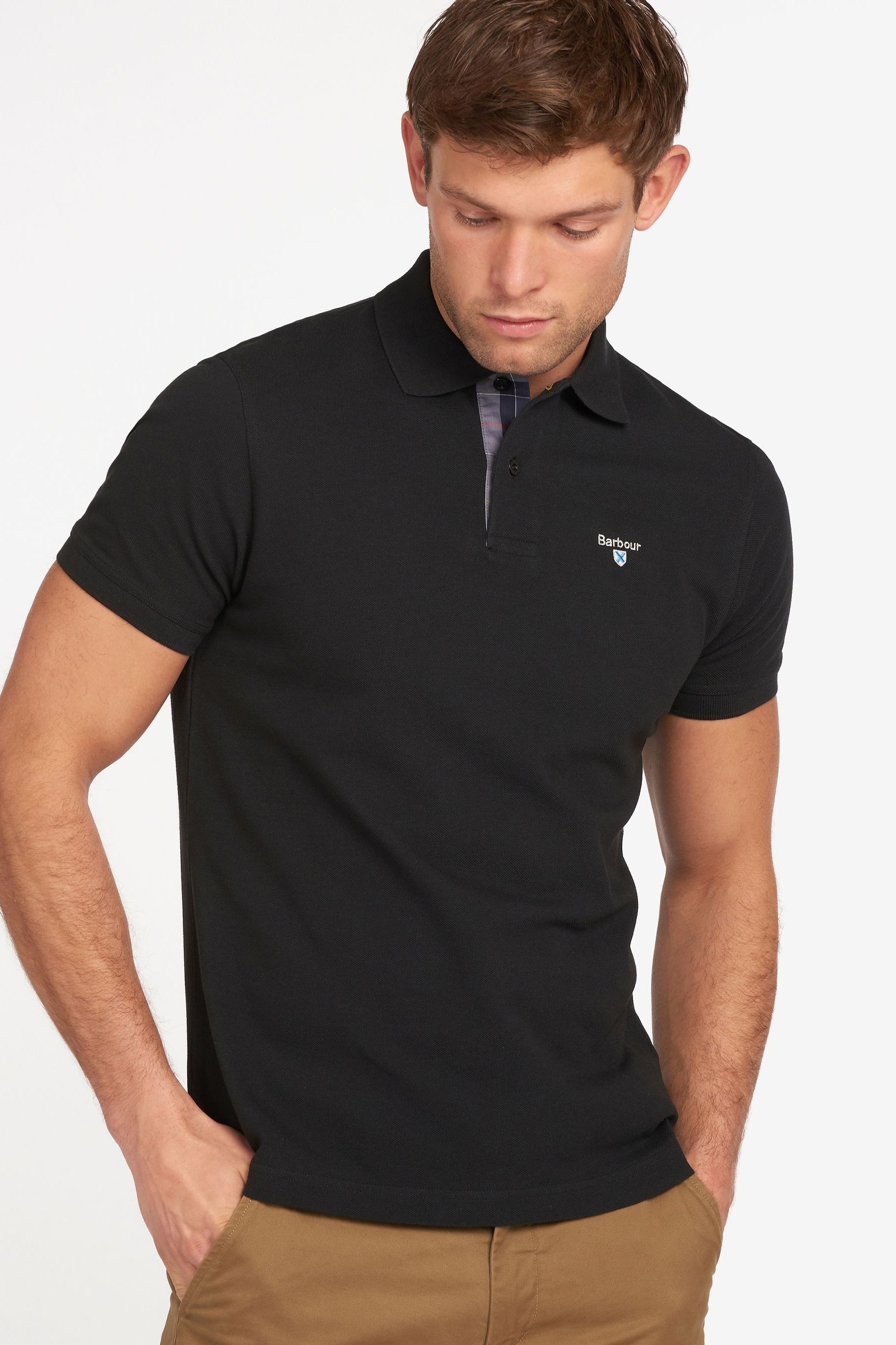 Buy Barbour® Black Classic Pique Polo Shirt from the Next UK online shop
