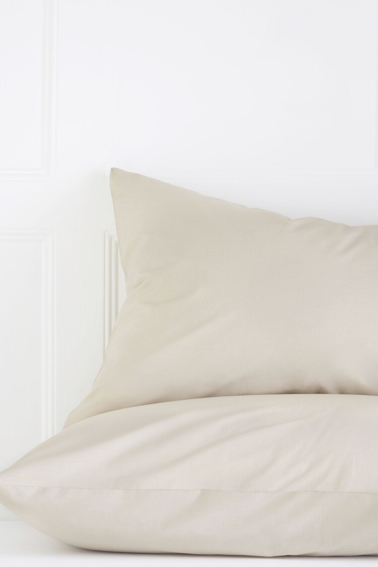 Set of 2 Natural Cotton Rich Pillowcases - Image 1 of 1