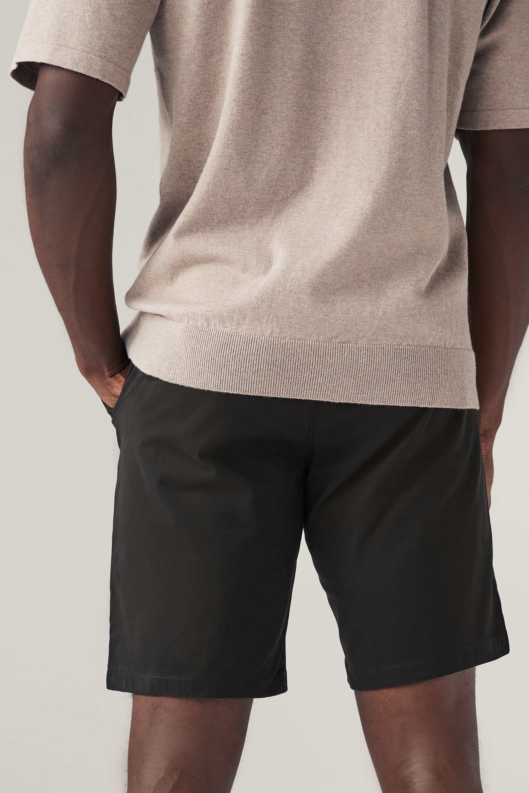 Buy Black Straight Stretch Chino Shorts from the Next UK online shop